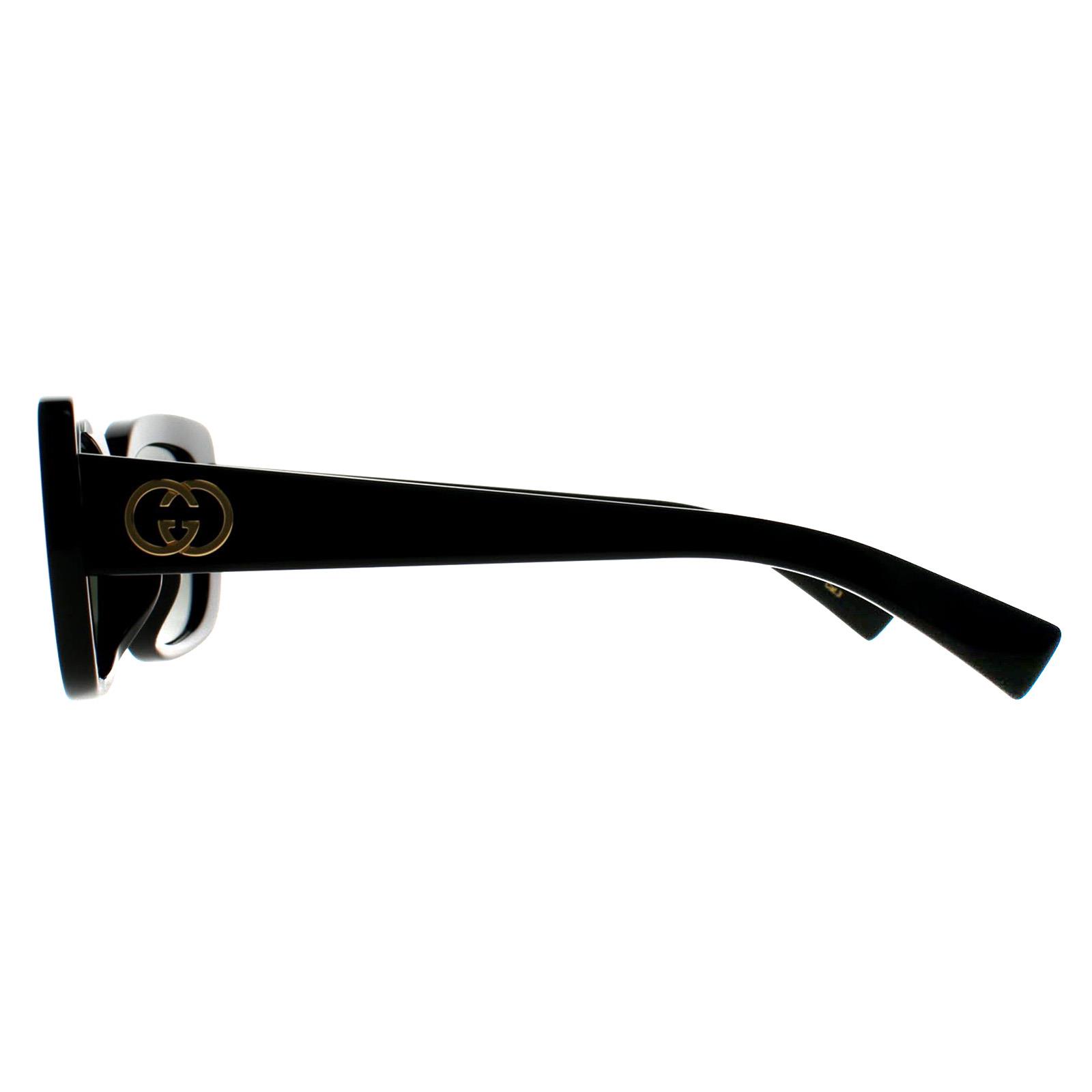 Black Gucci Black Rectangle Shiny Black Grey GG1979SK, Image 3 of 3