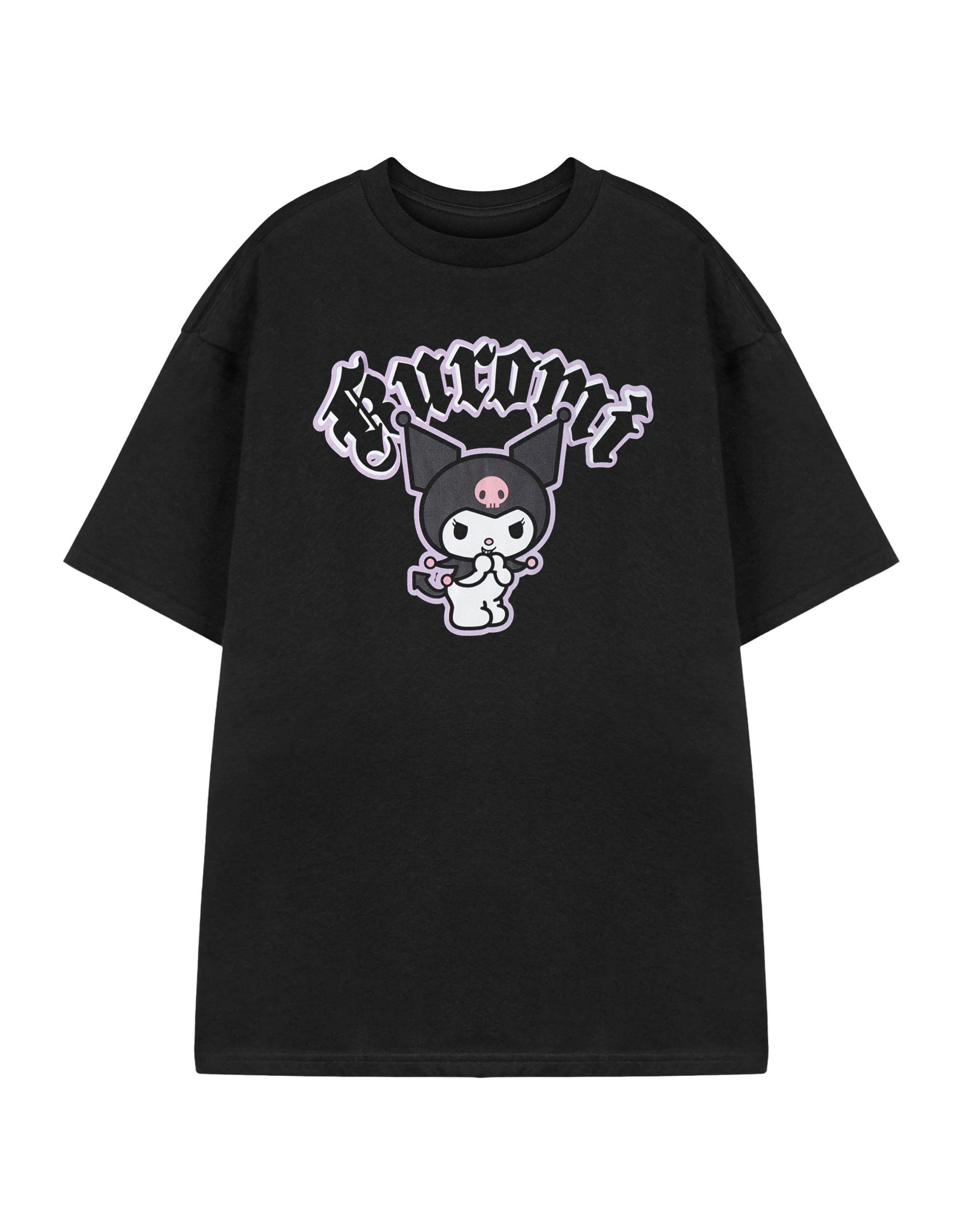 Black Hello Kitty Kuromi Cheeky Xx-Large T-Shirt