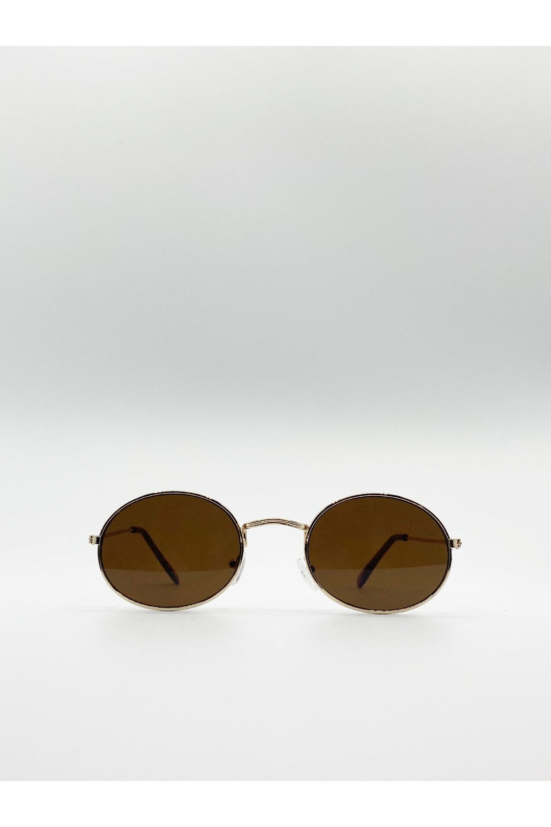 Gold Round Metal Frame Sunglasses, Image 1 of 5