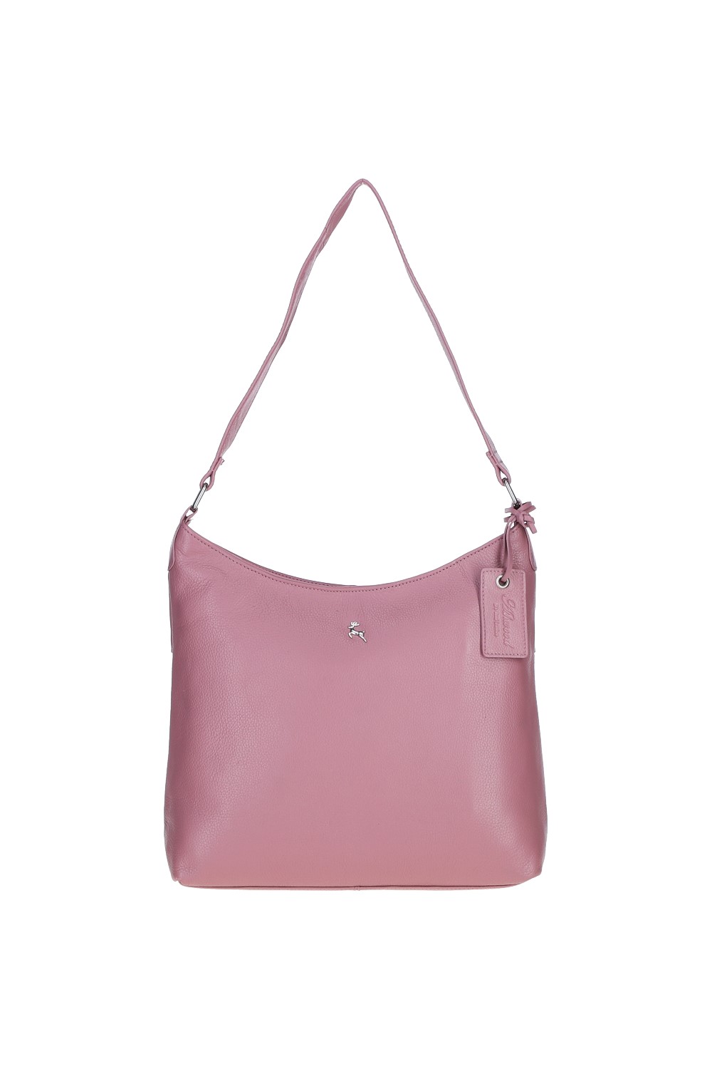 Pink Ashwood Leather Pink 'Antrim' Chic Real Leather Shoulder Bag, Image 1 of 4