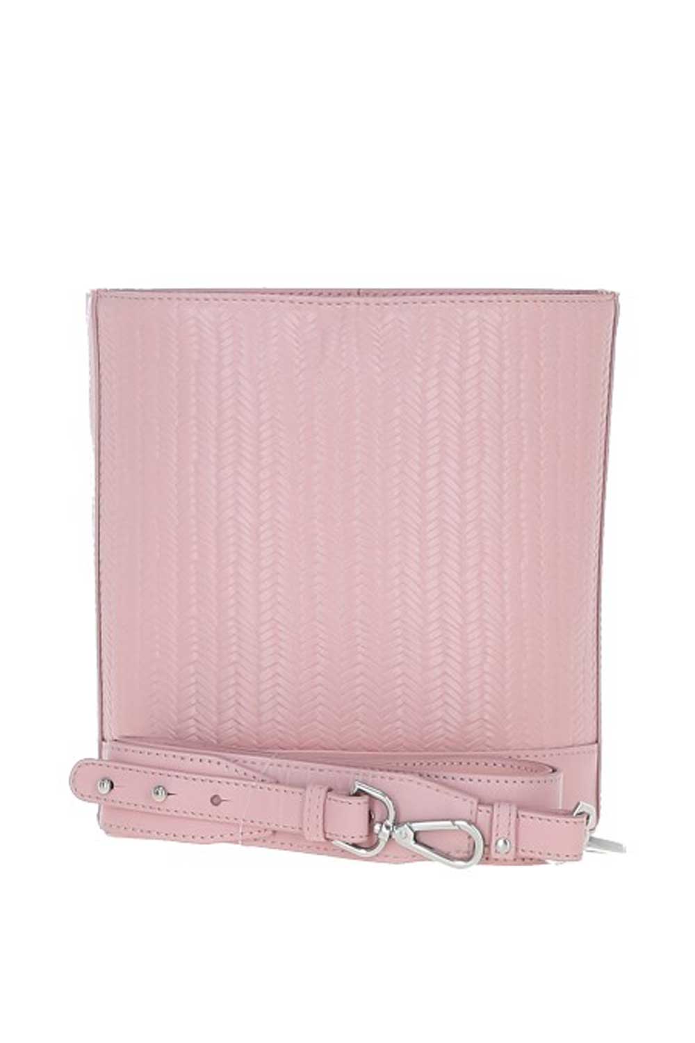 Pink Ashwood Leather Pink Elegant Crossbody Bucket Bag, Image 1 of 6