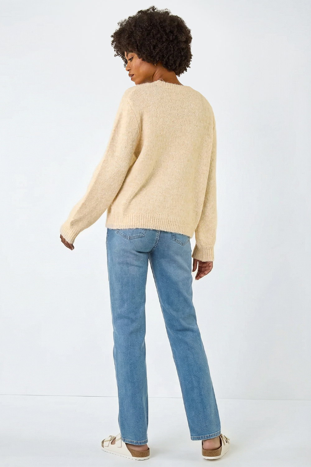 Ivory  Cornelli Floral Knit Jumper, Image 4 of 6