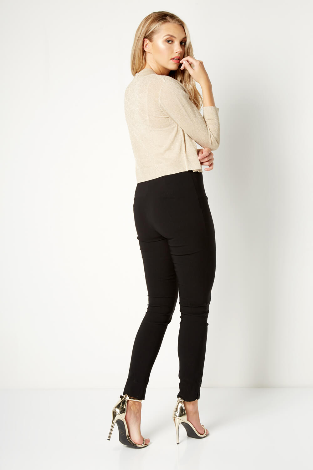 Metallic Shrug in Gold - Roman Originals UK