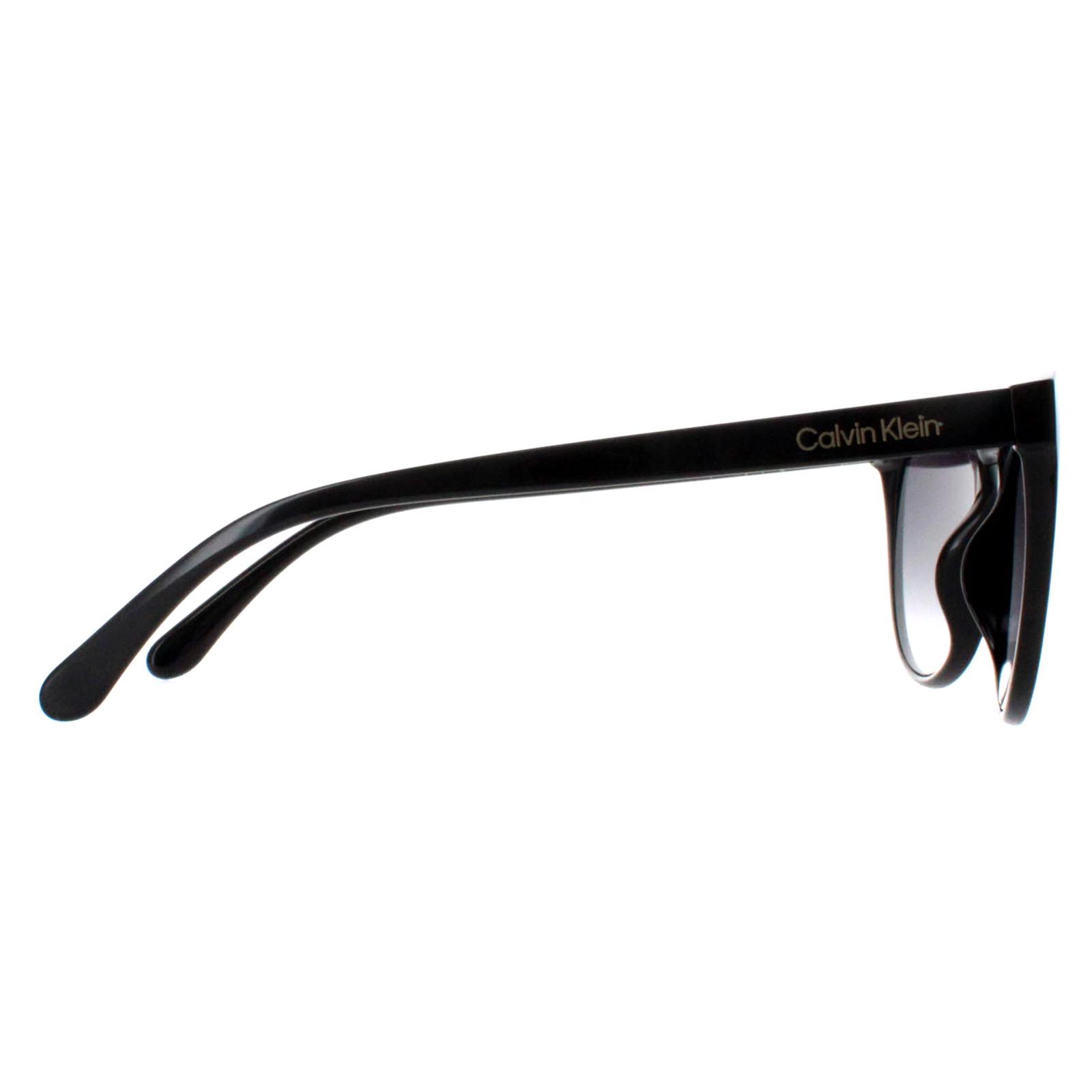 Black Calvin Klein Black Cat Eye Shiny Black Grey Gradient CK22552S, Image 4 of 4