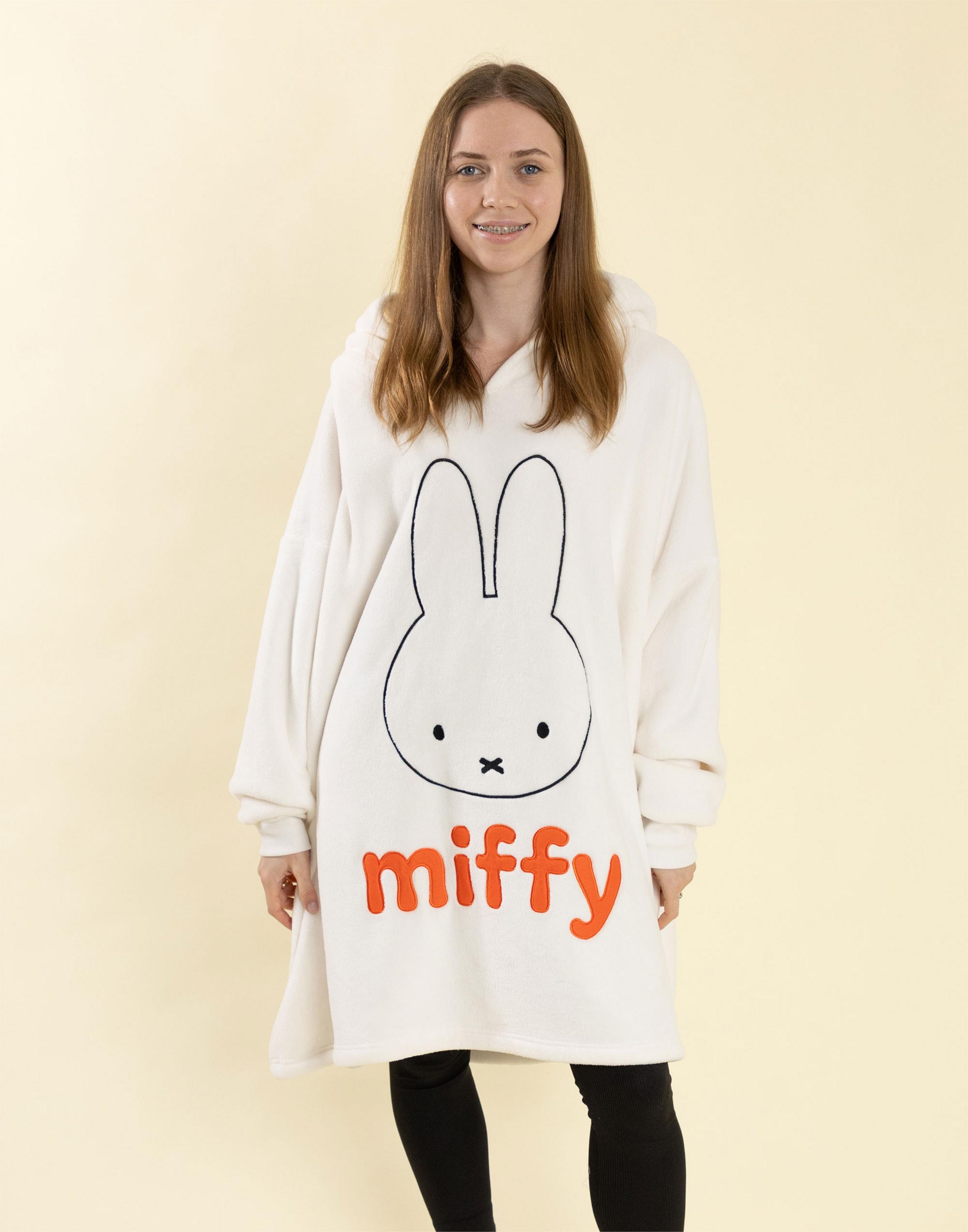 White Miffy Face One Blanket Hoodie, Image 2 of 6