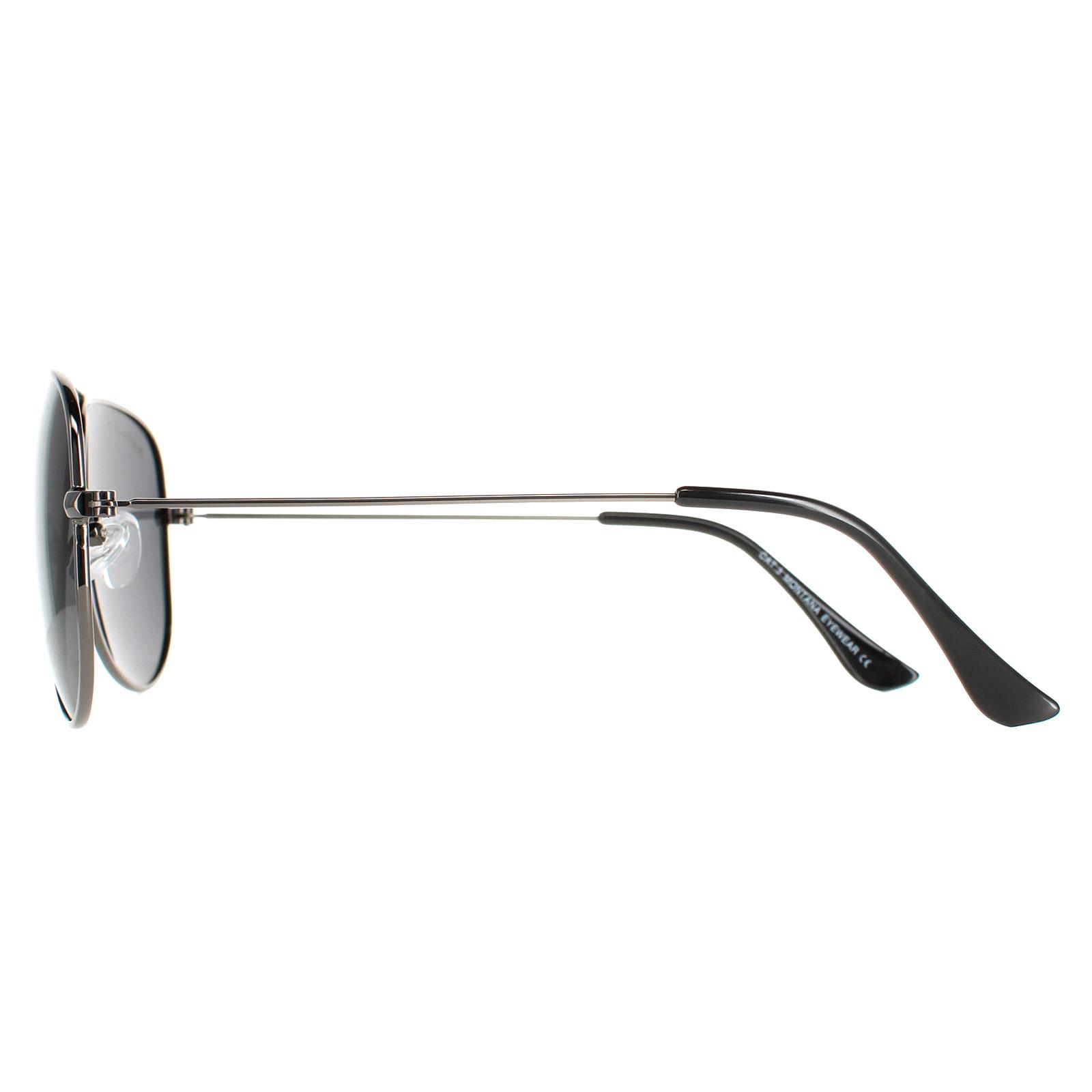 Grey Aviator Gunmetal Smoke Grey Polarized MP94 Sunglasses, Image 3 of 4