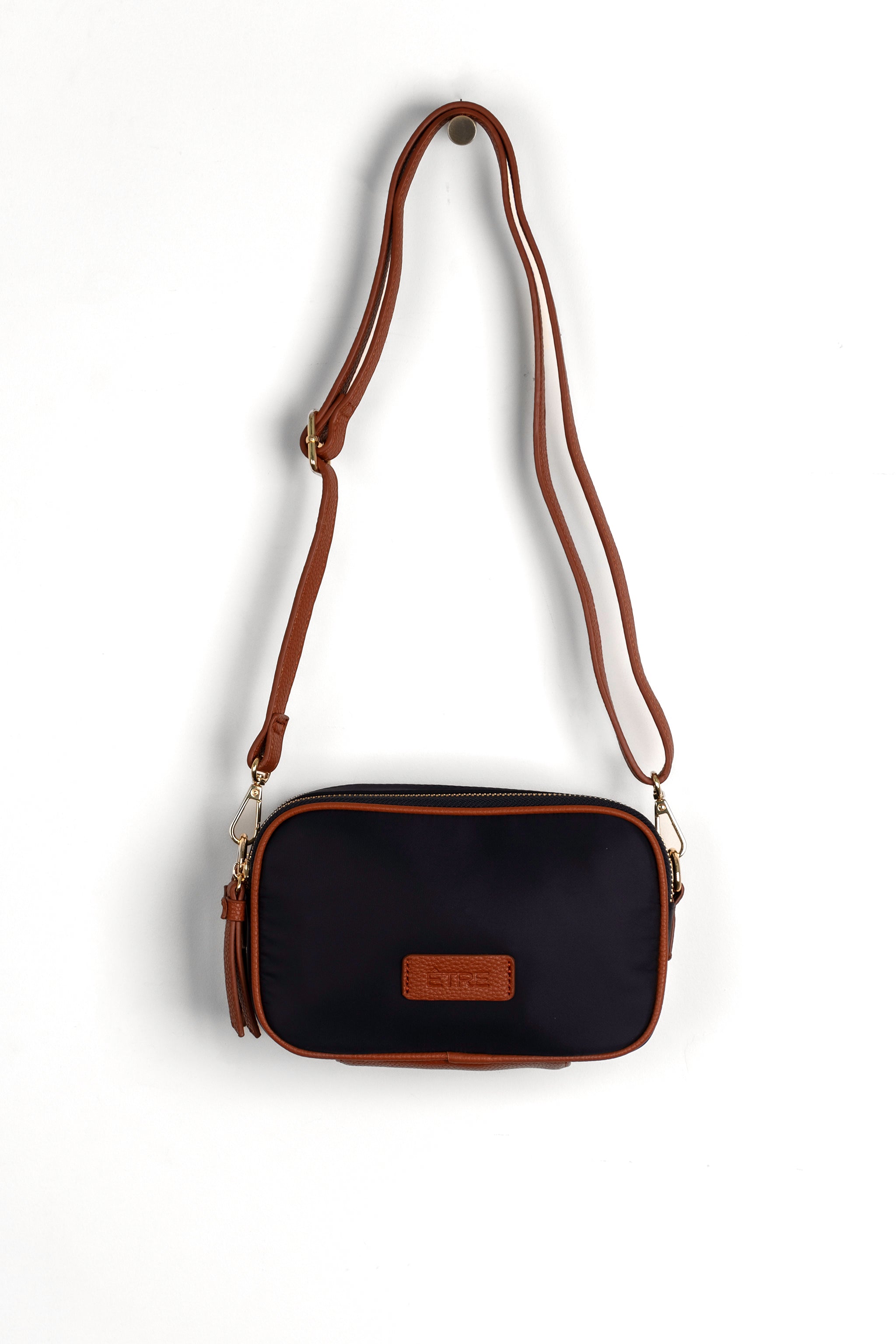 Navy Blue Etre Navy Blue Plain Crossbody Camera Bag, Image 2 of 3