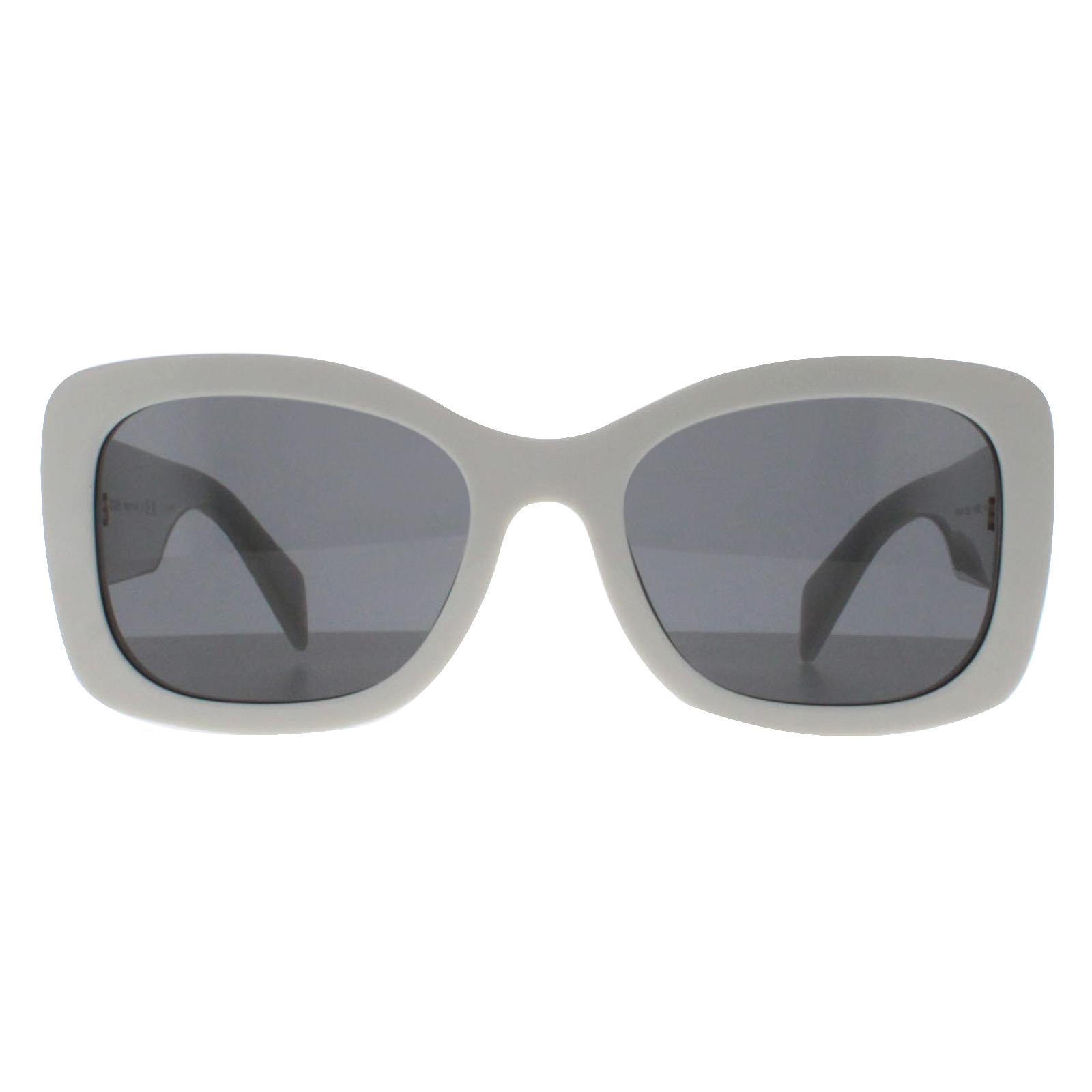 White Prada White Oval Talc Dark Grey PRA08S, Image 1 of 4