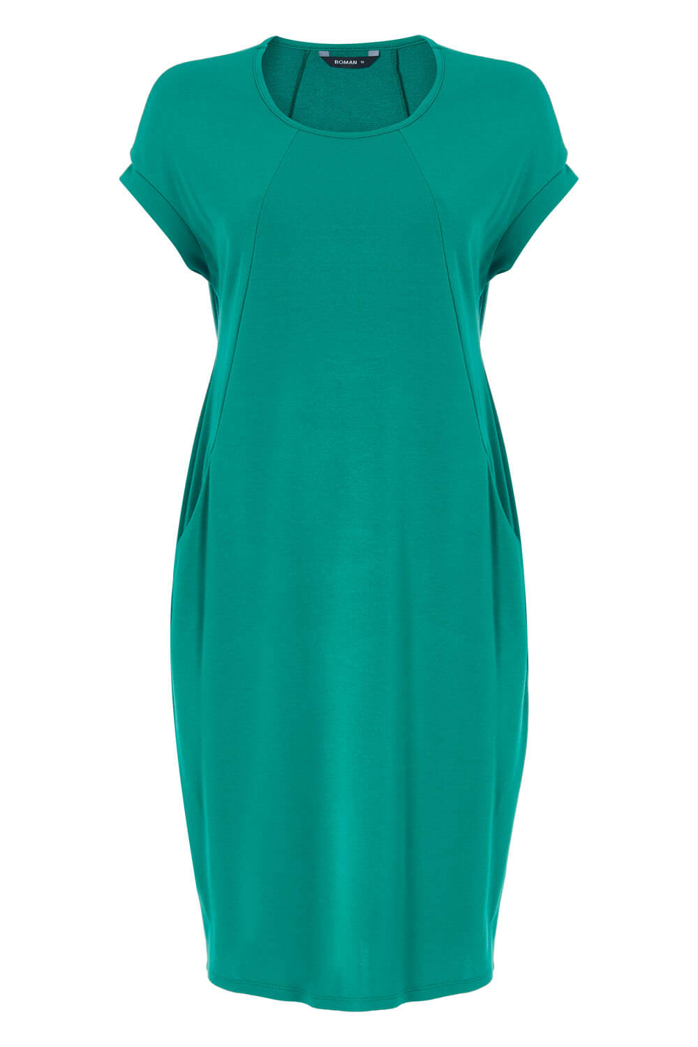 Green Relaxed Fit Crepe Dress, Image 6 of 5