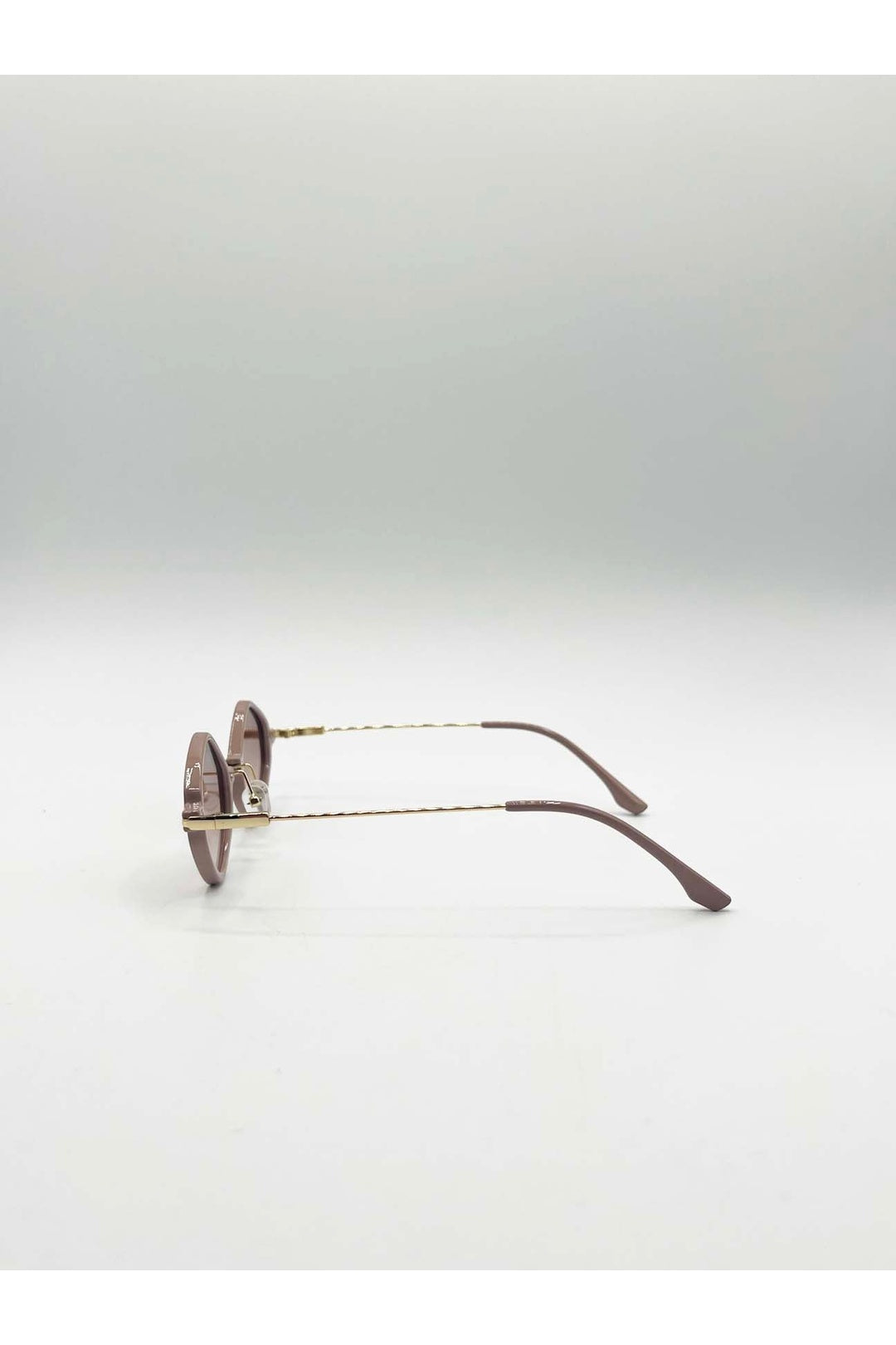 Beige Diamond Shape Sunglasses in Nude, Image 3 of 6