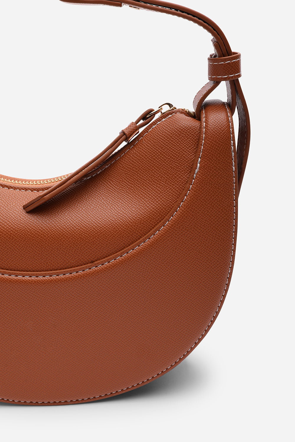 Tan Envie Crescent Faux Leather Shoulder Bag, Image 3 of 6