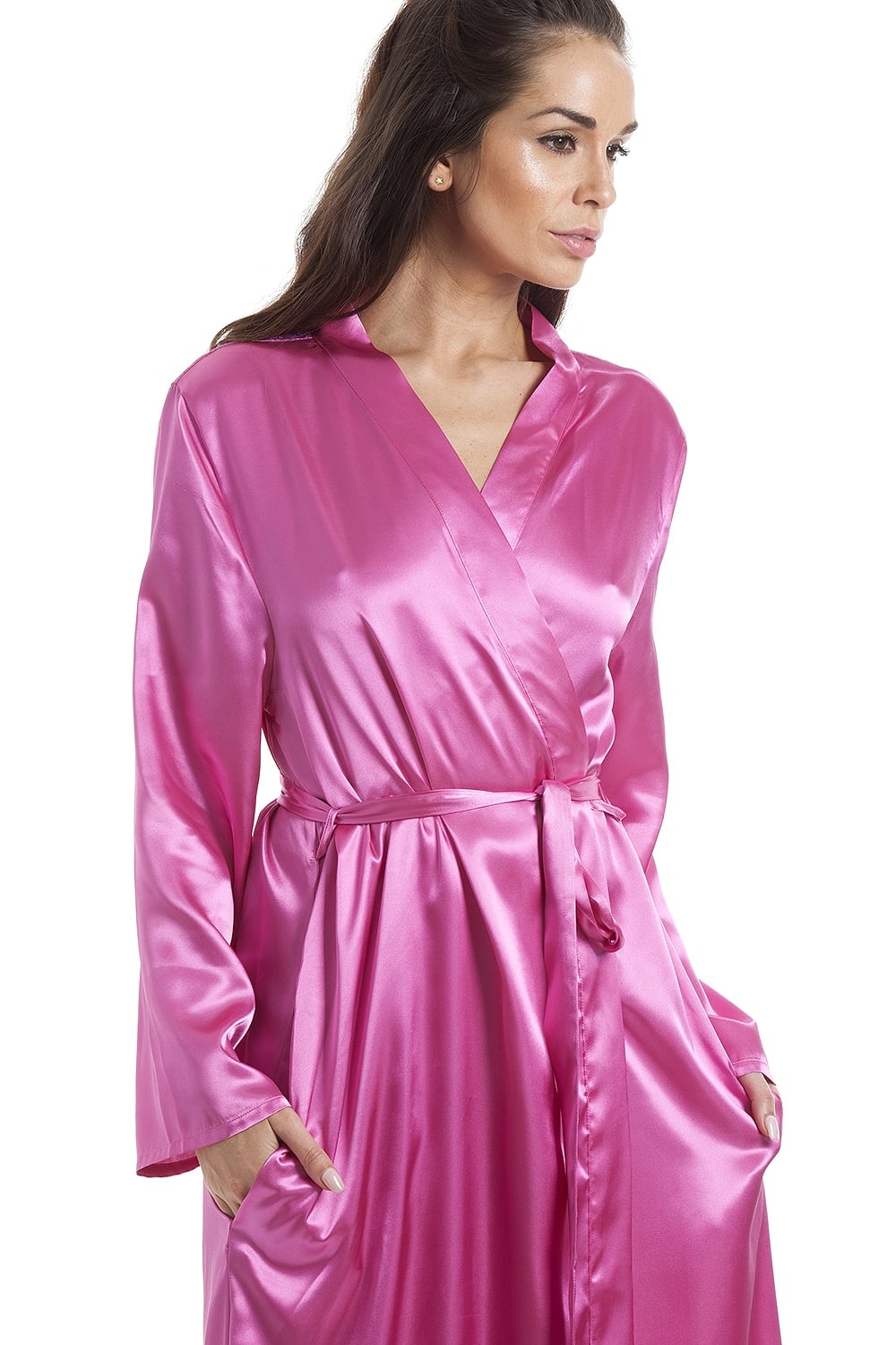 Pink Camille Lingerie Pink Plain Satin Wrap, Image 5 of 5