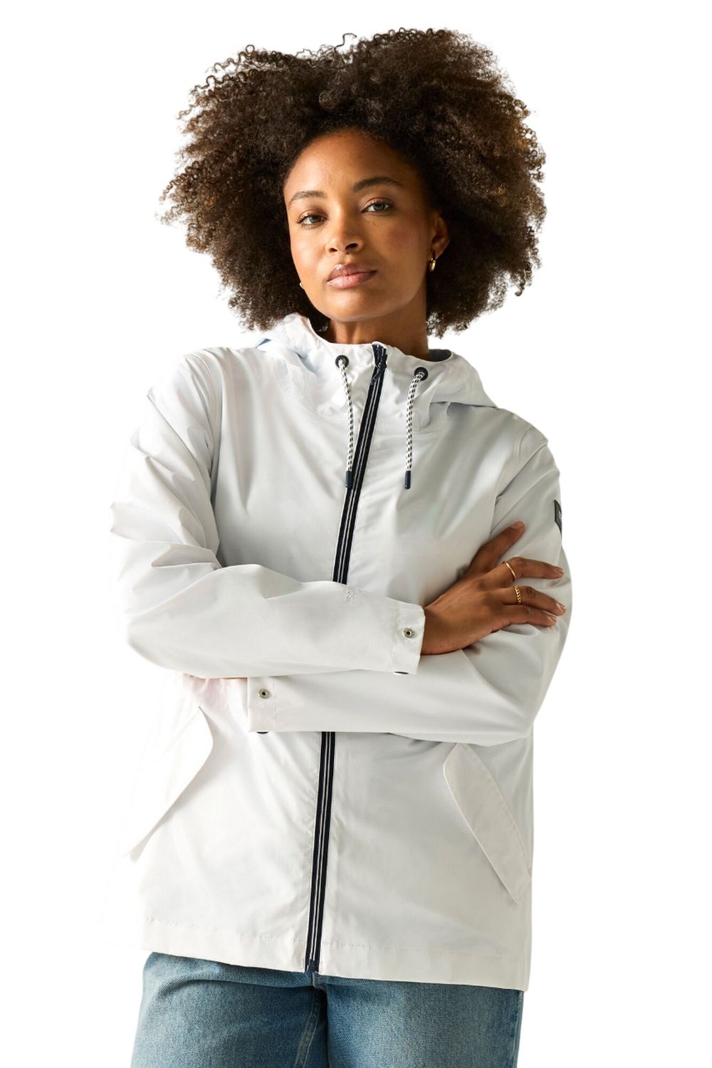 White Bayletta Plain Waterproof Jacket, Image 1 of 4
