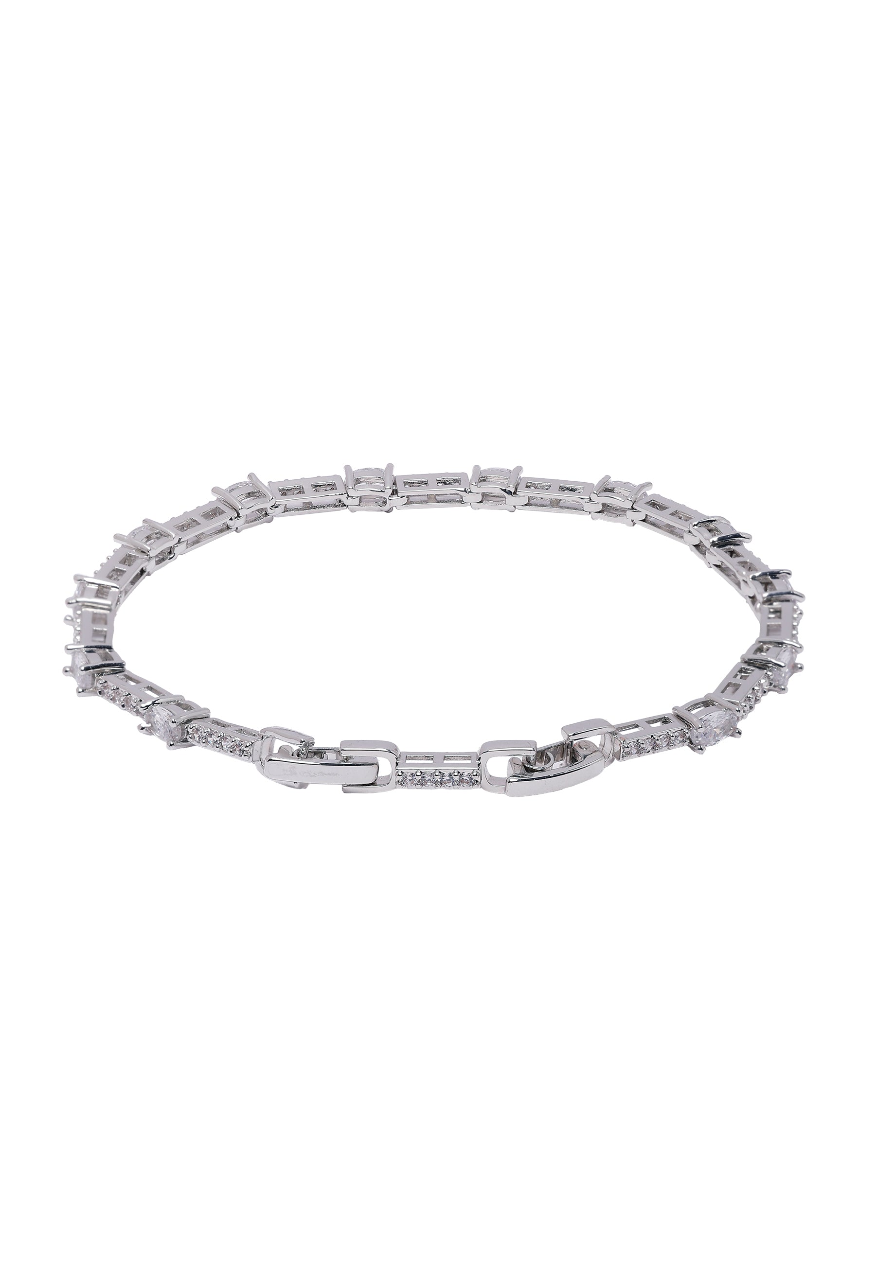Silver Diva Oval Drop Bracelet, Image 3 of 5