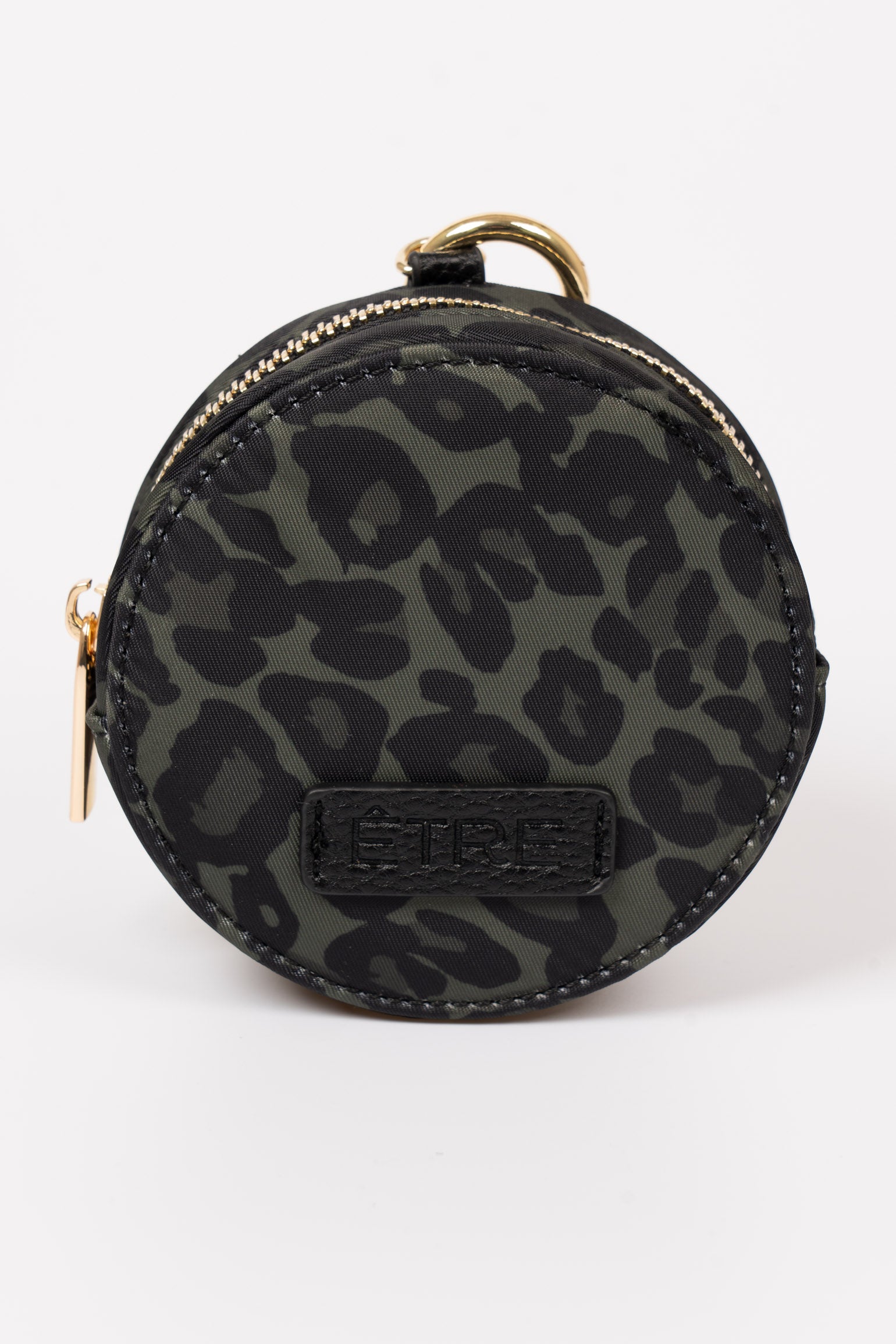 Khaki Etre Khaki Leopard Round Coin Purse, Image 1 of 3