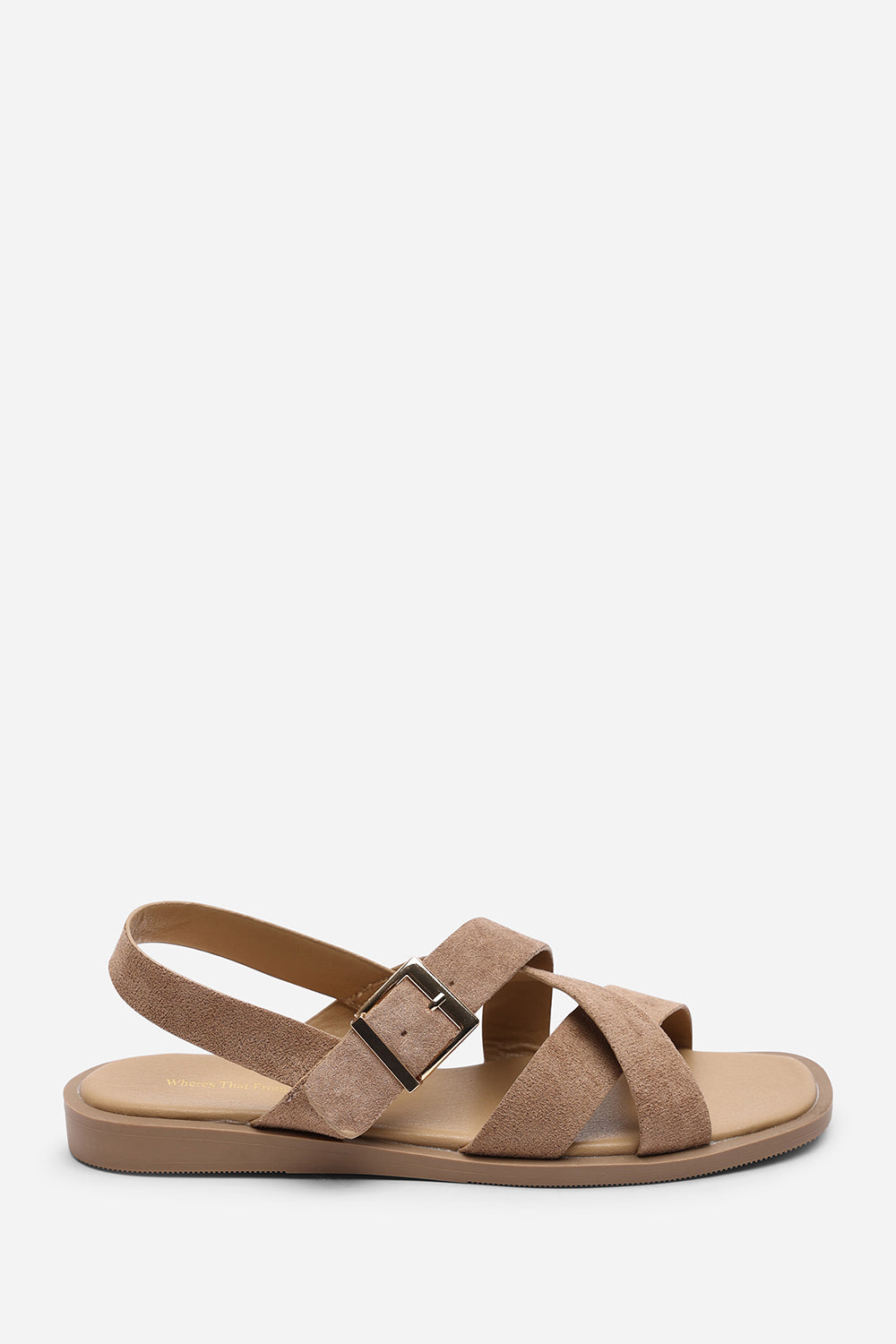Camel Capri Cross Over Open Toe Sandal, Image 2 of 6