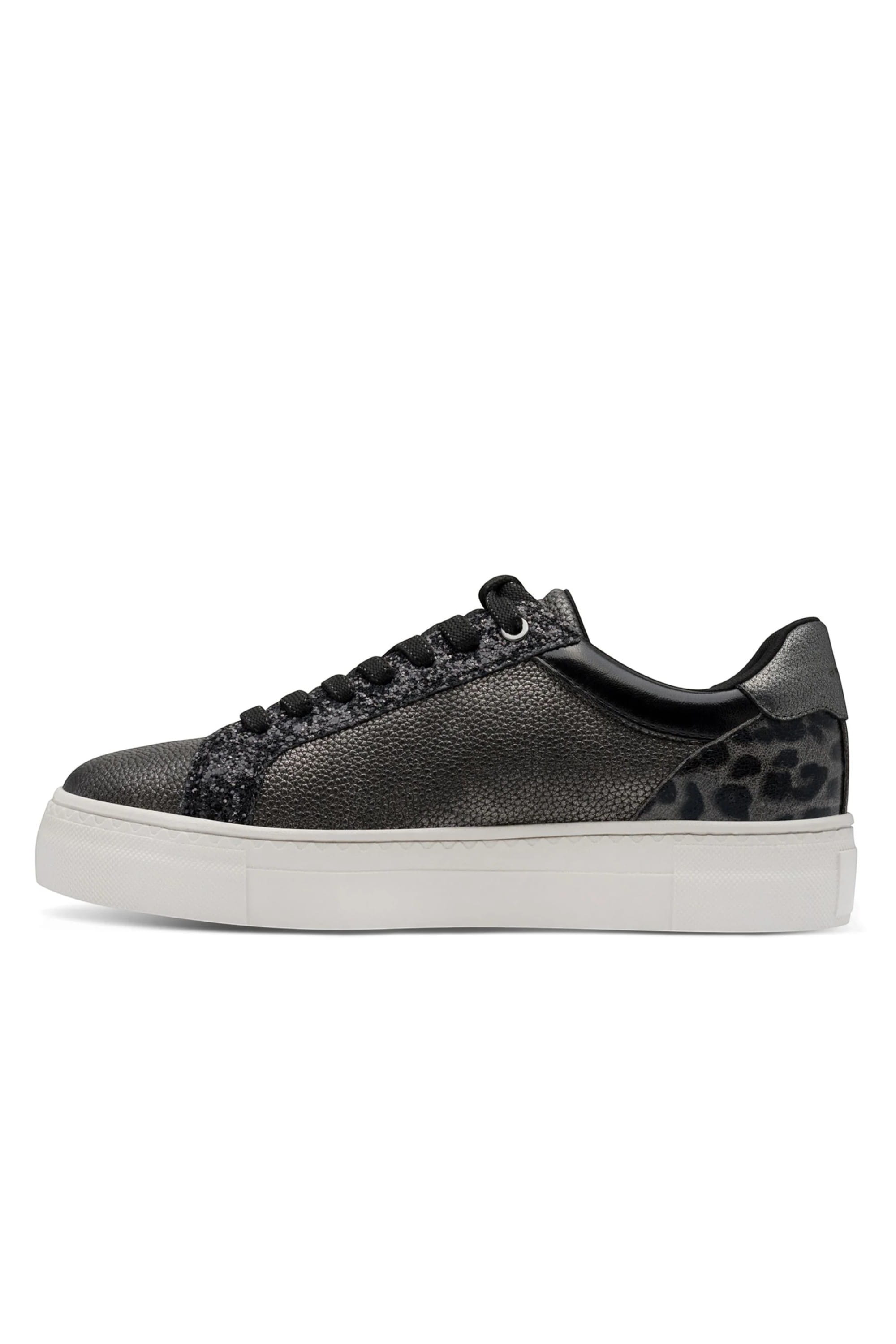Silver Tamaris Silver Tamaris Womens Pewter Silver Lace Sneak, Image 4 of 8