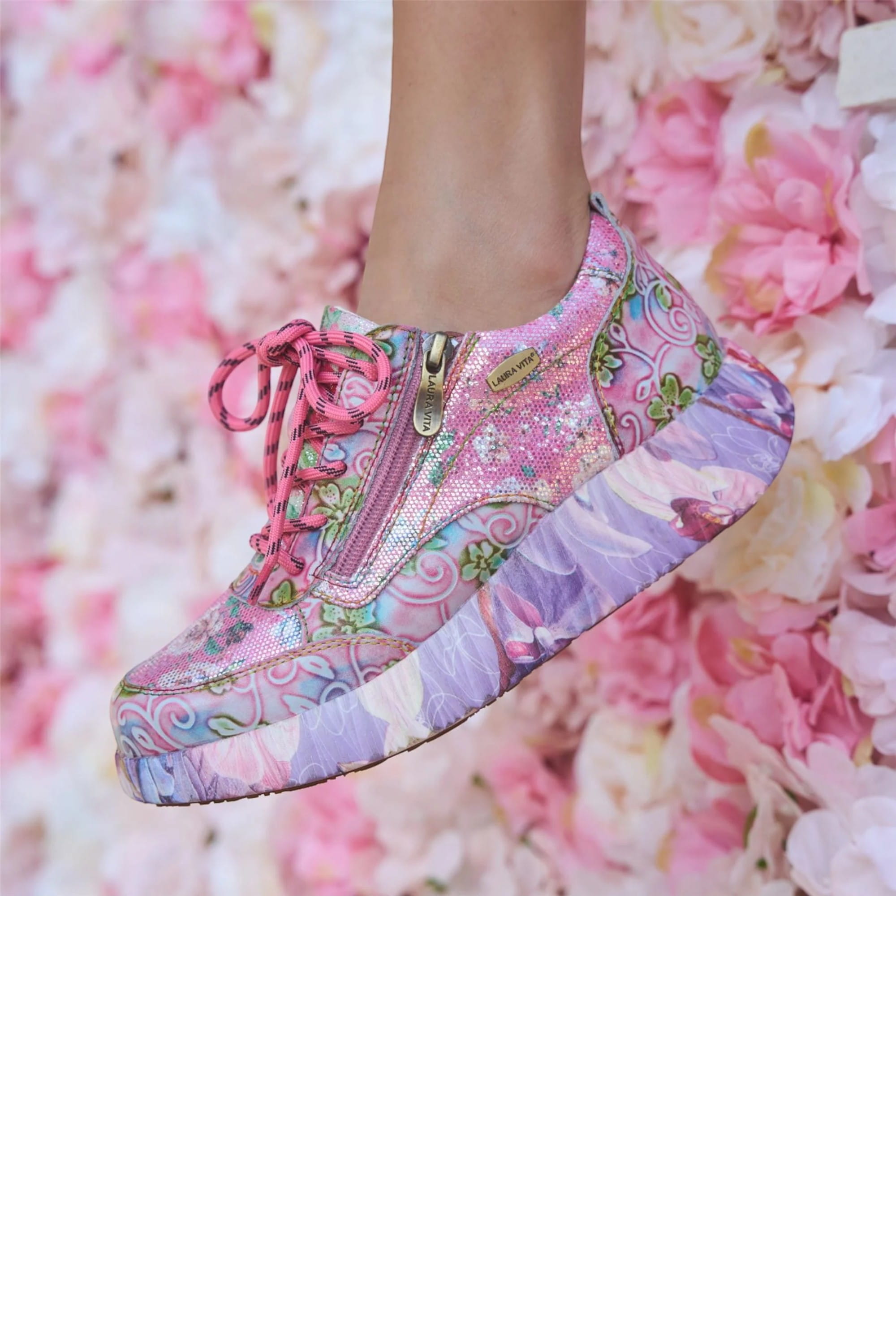 Pink Womens Platform Sneaker Shoes-Nikito 62, Image 7 of 7