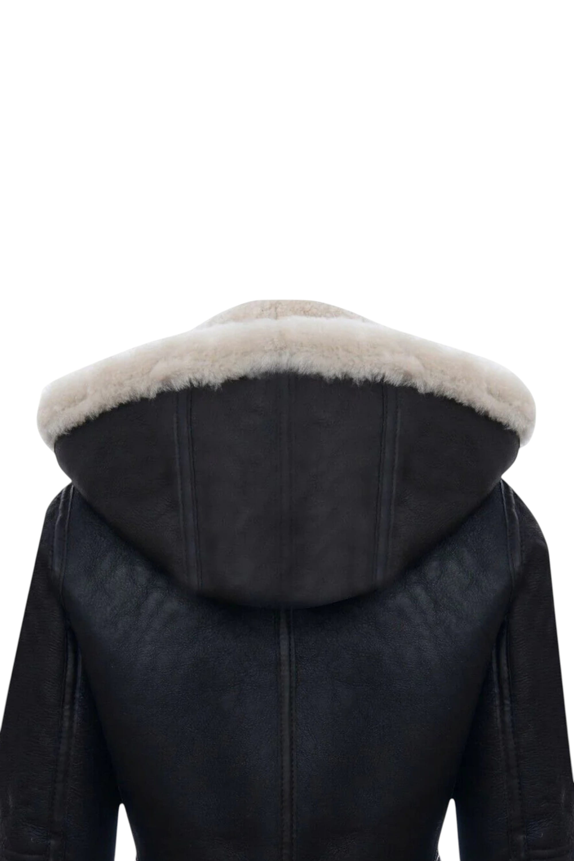 Brown Hooded Sheepskin Flying Leather Jacket, Image 8 of 8