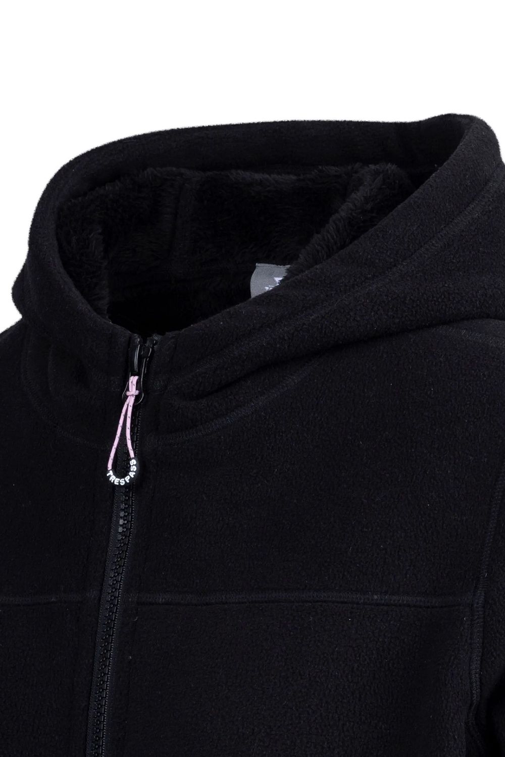 Black Trespass Black Backstay Fleece Jacket, Image 6 of 6