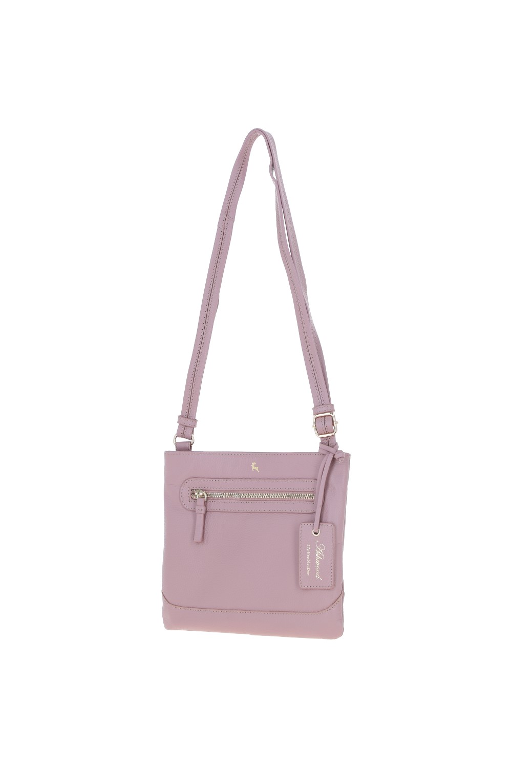 Light Pink 'Bliss' Leather Cross Body Bag with Adjustable Strap, Image 2 of 4