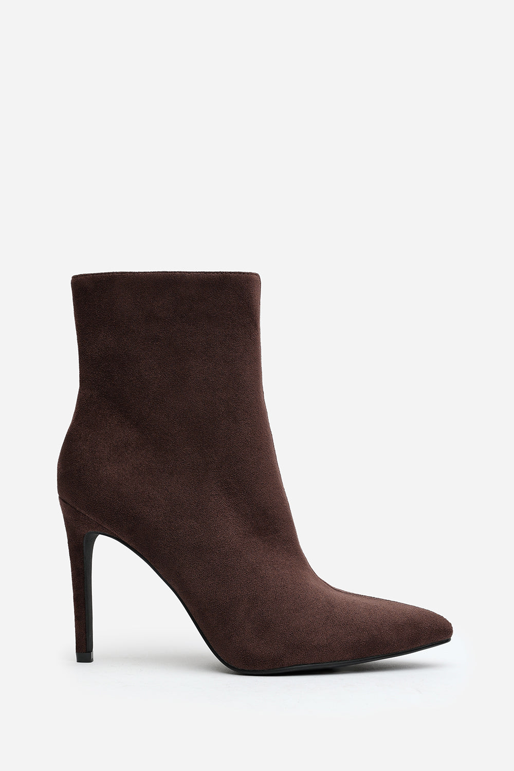 Dark Brown 'Kira' Pointed Toe Stiletto Ankle Boots, Image 2 of 5