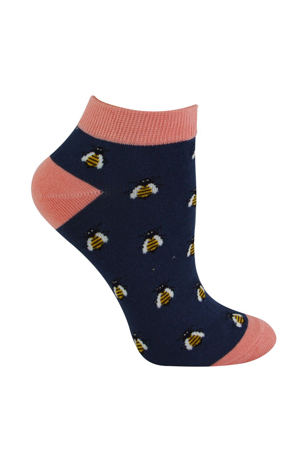 Navy Bamboo Breathable Trainer Socks, Image 1 of 5