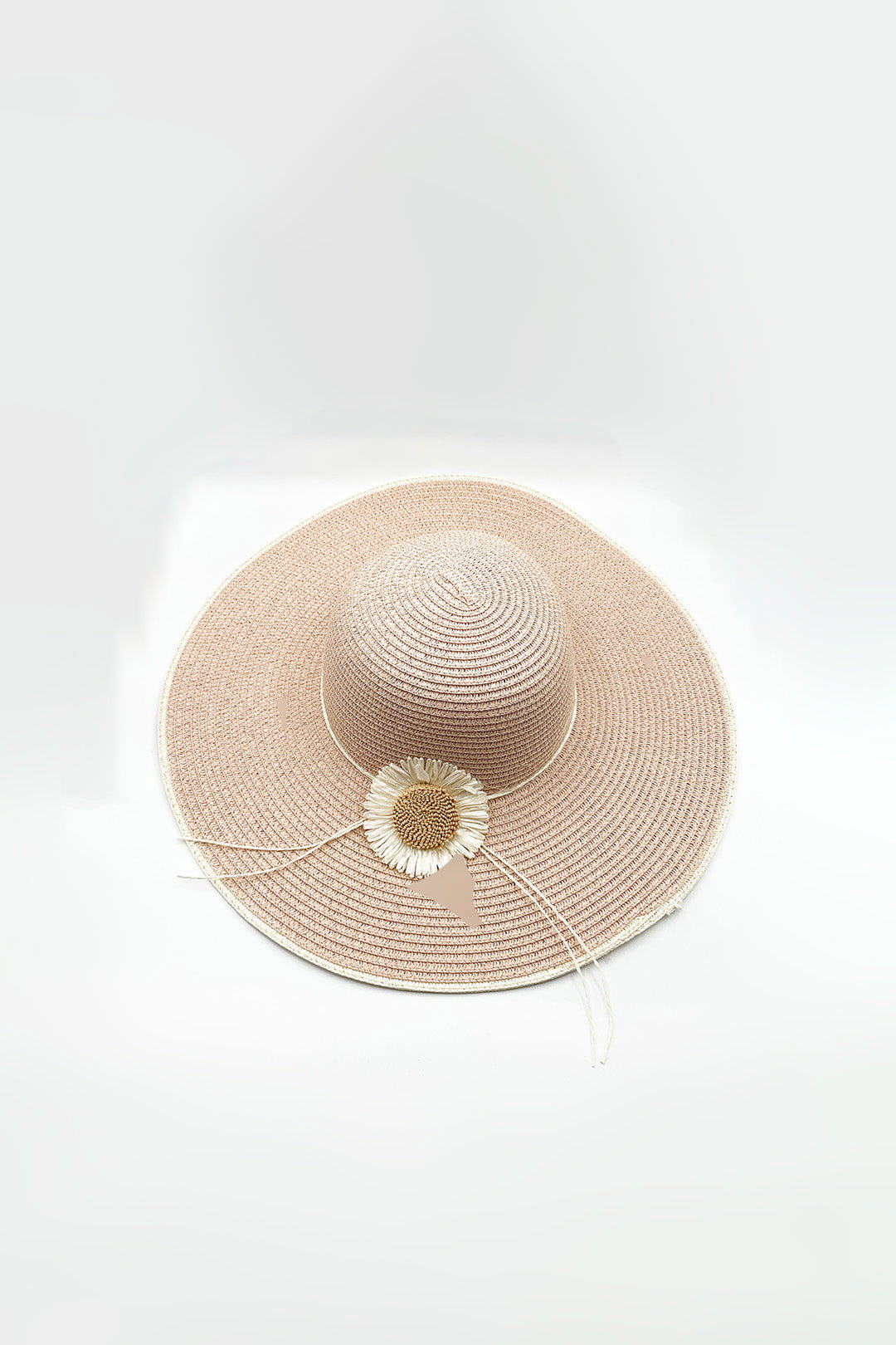 Pink Sunflower Straw Sun Hat, Image 3 of 3