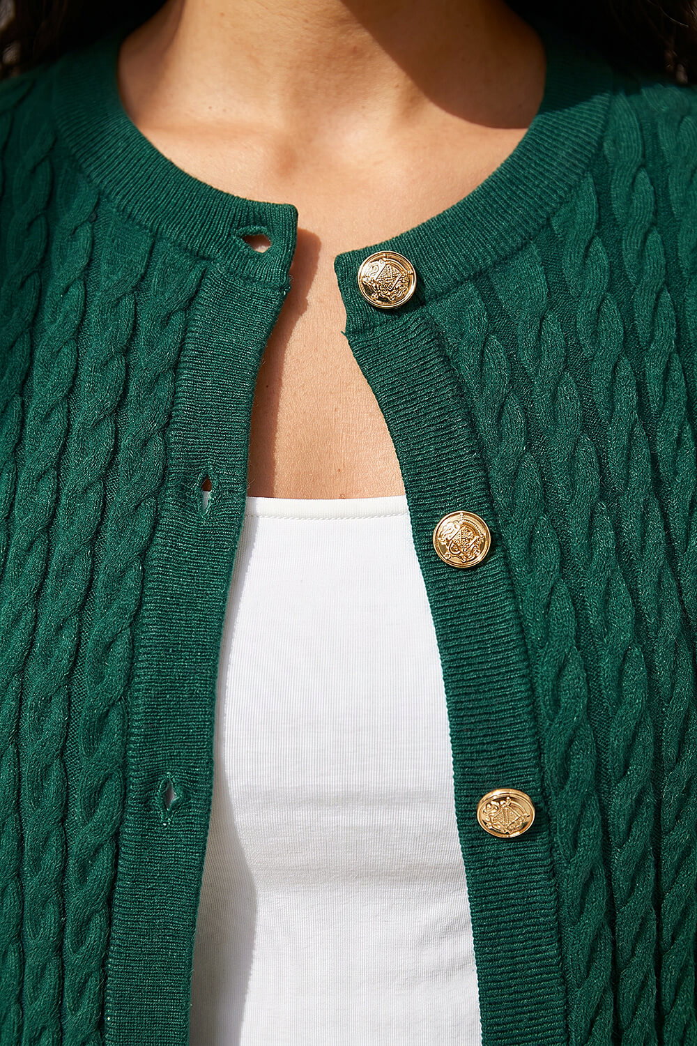 Forest  Cable Knit Cardigan, Image 5 of 4