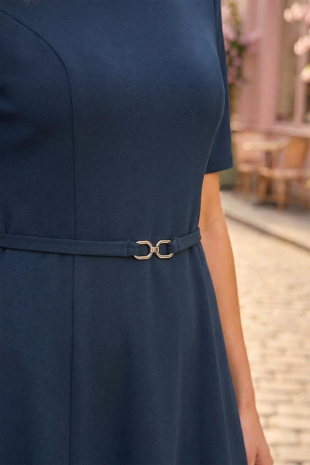 Belted Fit & Flare Dress, Image 5 of 4