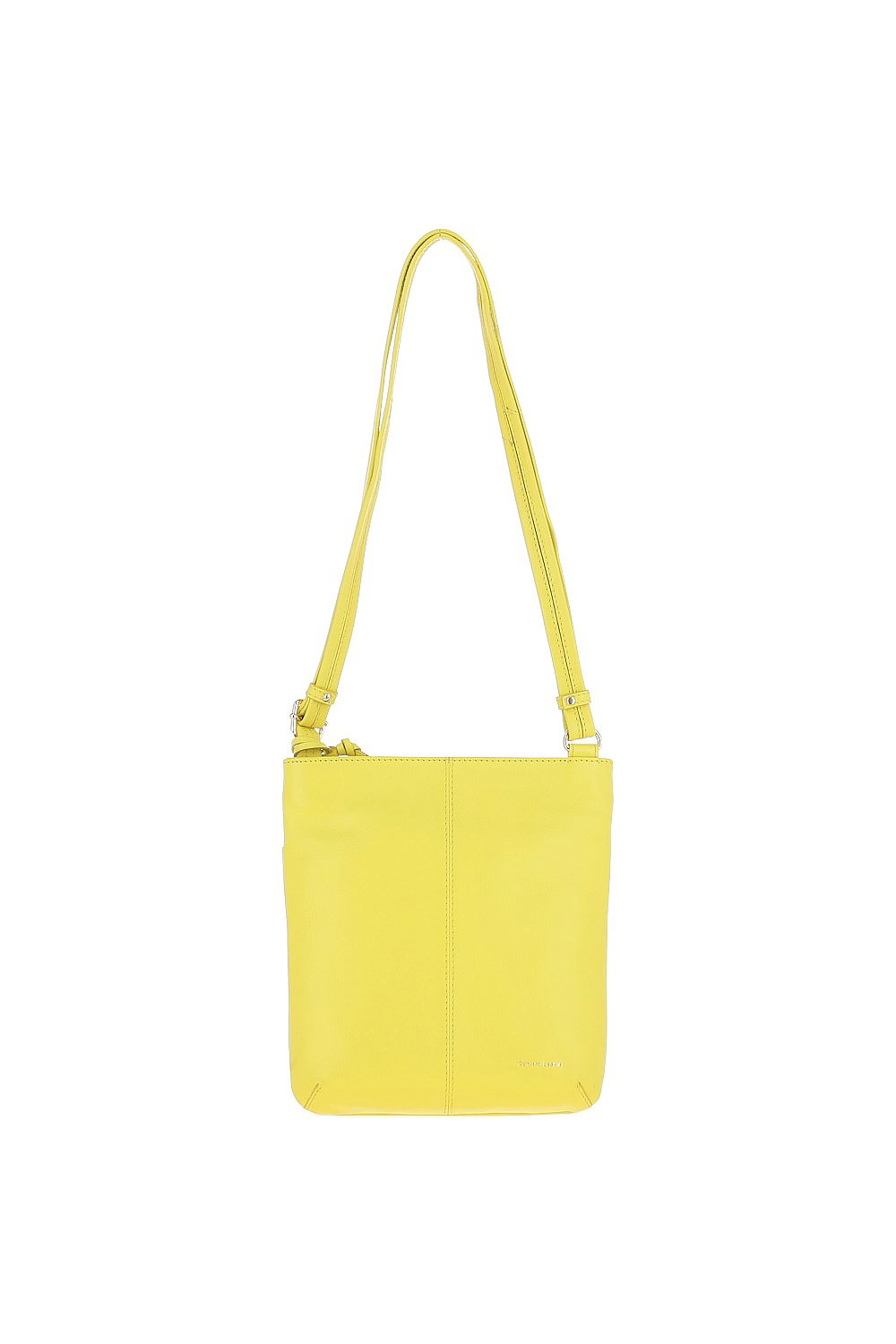 Yellow 'Five CB' Real Leather Cross Body Bag, Image 3 of 5