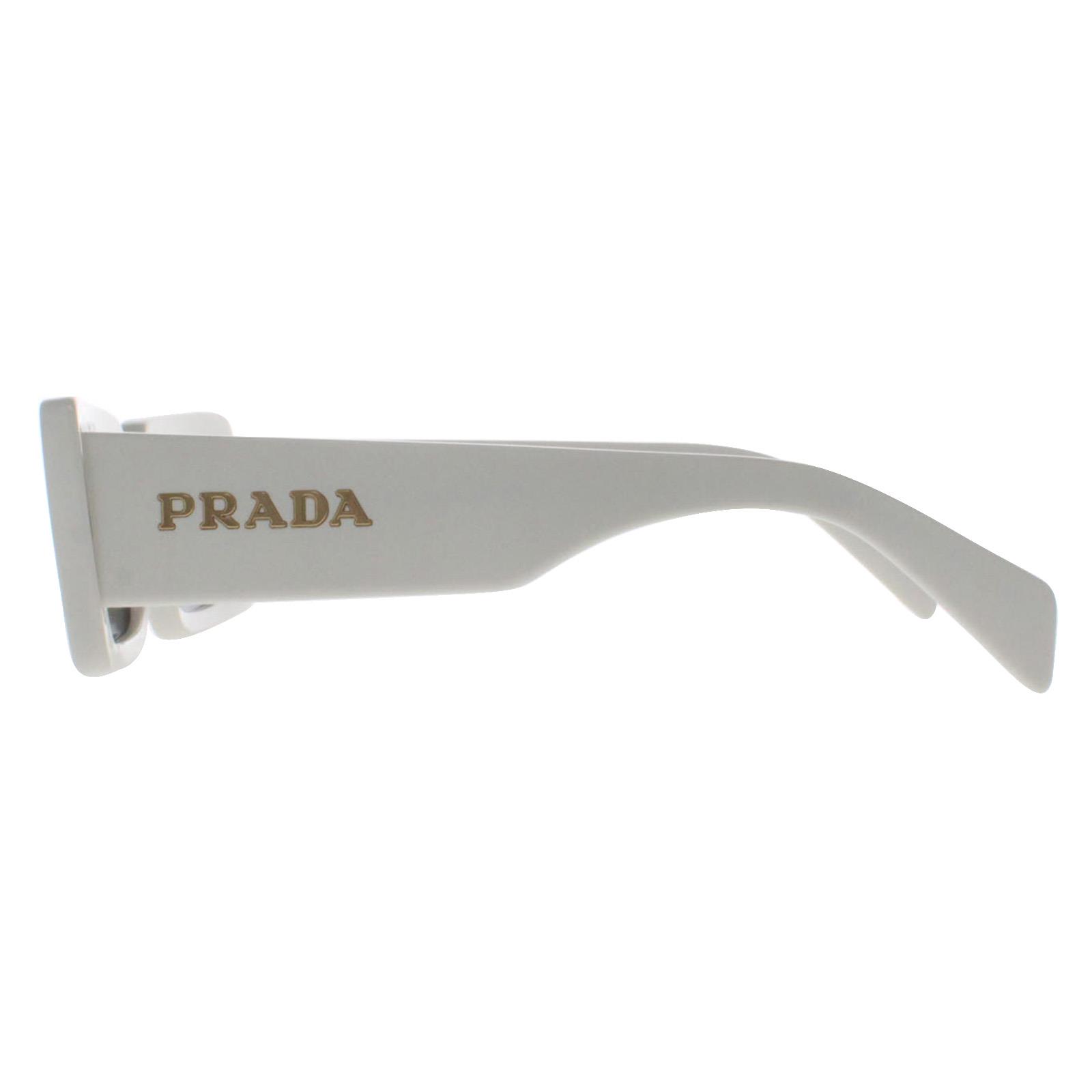 White Prada White Rectangle Talc Dark Grey PRA07S, Image 3 of 4