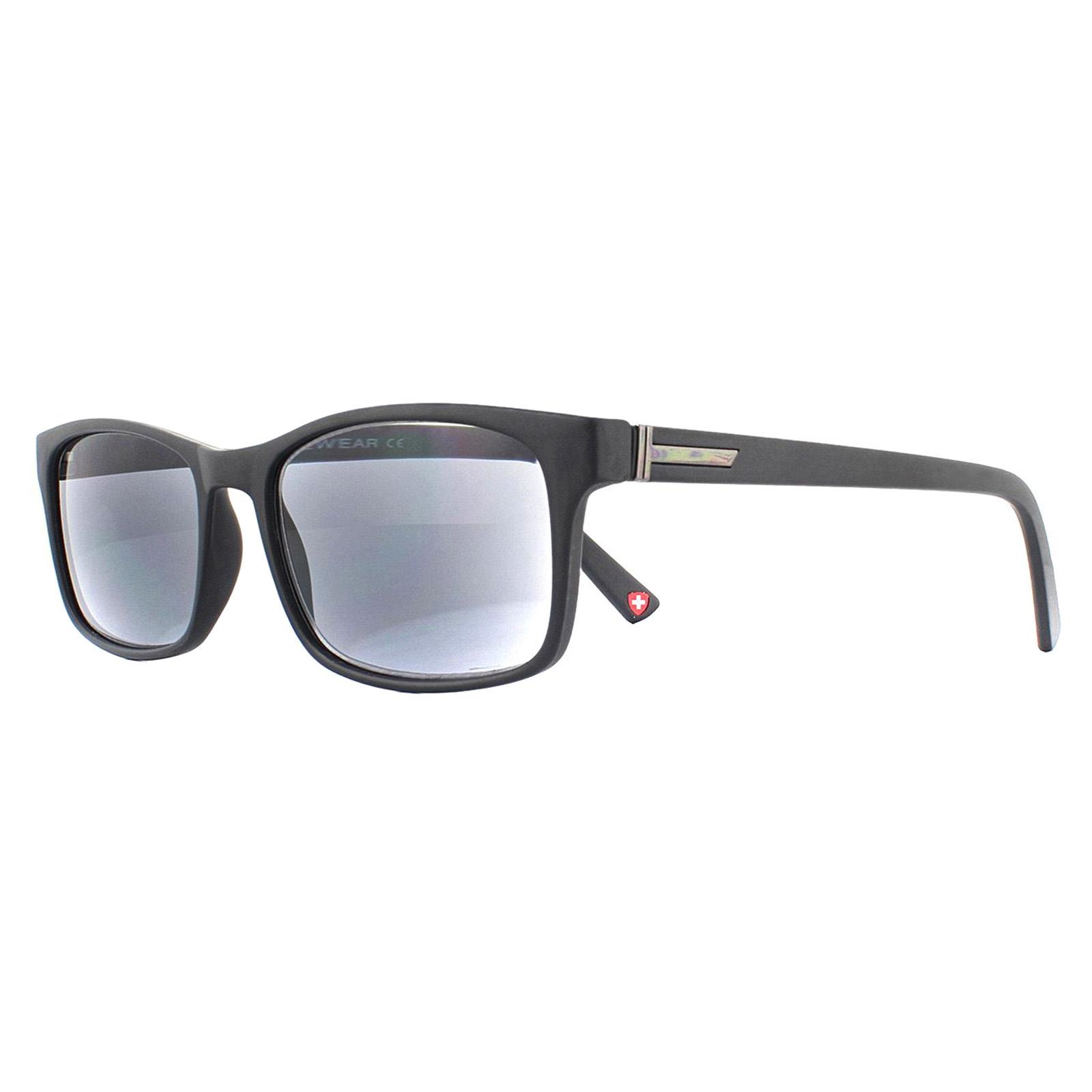 Black Montana Black Rectangle Black Grey Readers +1.50 Sunglasses, Image 2 of 4