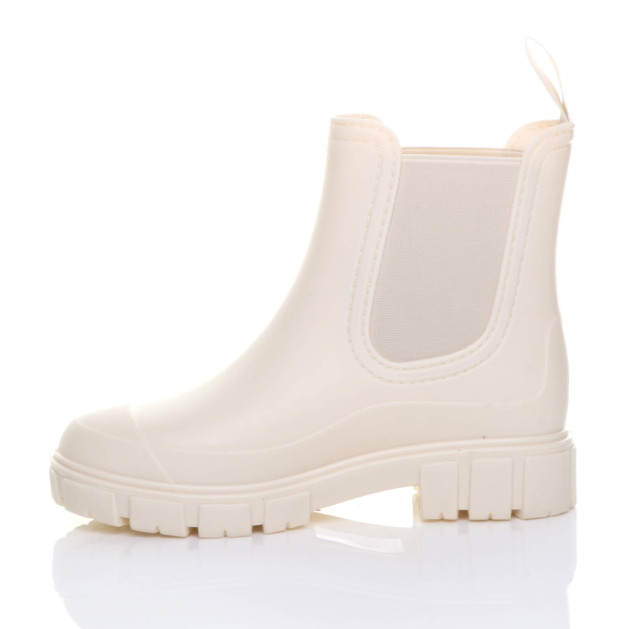 Beige Wellies Chelsea Ankle Boots Wellingtons, Image 2 of 5