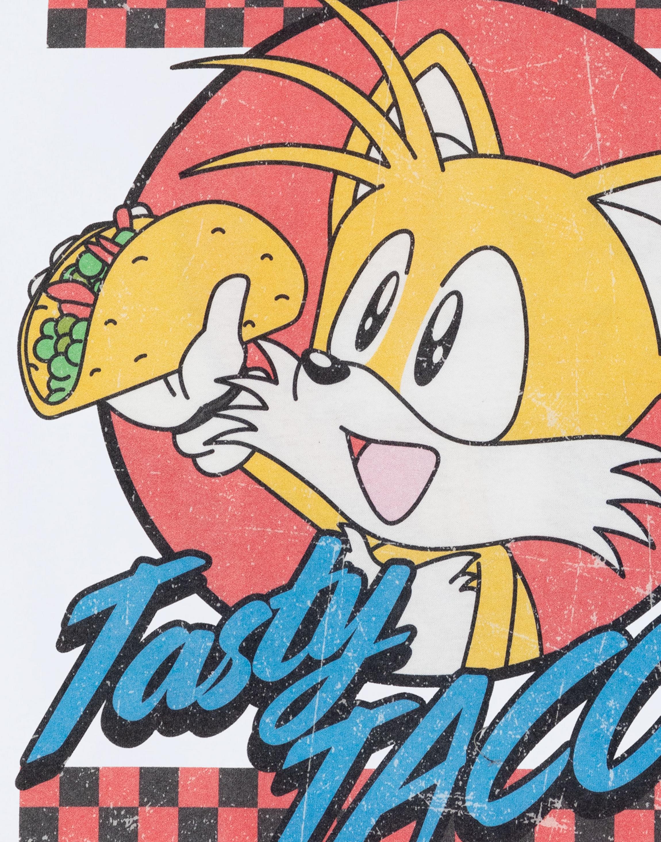 White Sonic the Hedgehog Tasty Tacos T-Shirt, Image 6 of 6