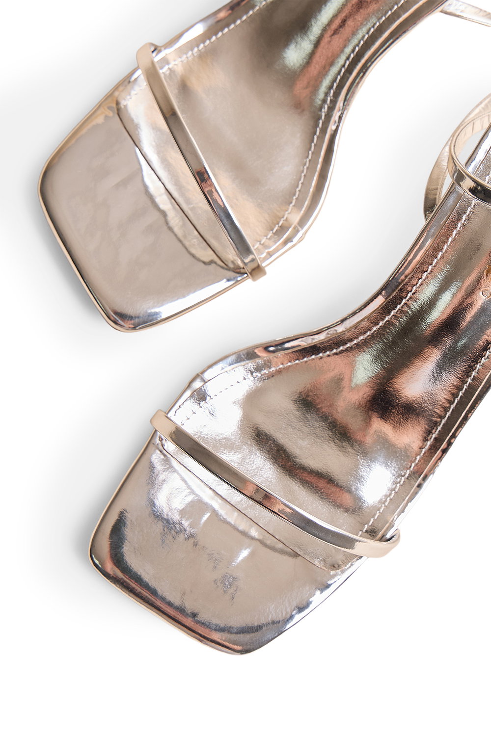 Silver Natalya Silver Square Toe Stiletto Mid Heels, Image 4 of 4