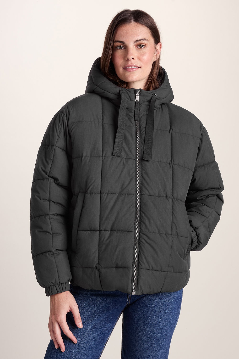 Black Else Oversized Shower Resistant Jacket, Image 1 of 6