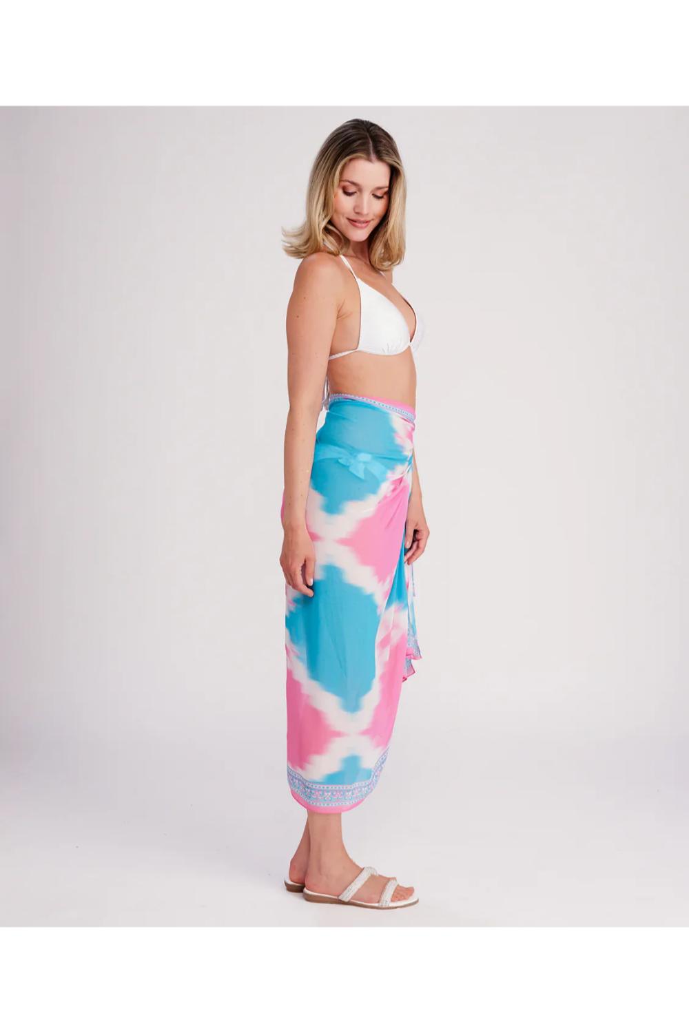 Turqouise Miami - Pink Diamond Beach Sarong, Image 3 of 4