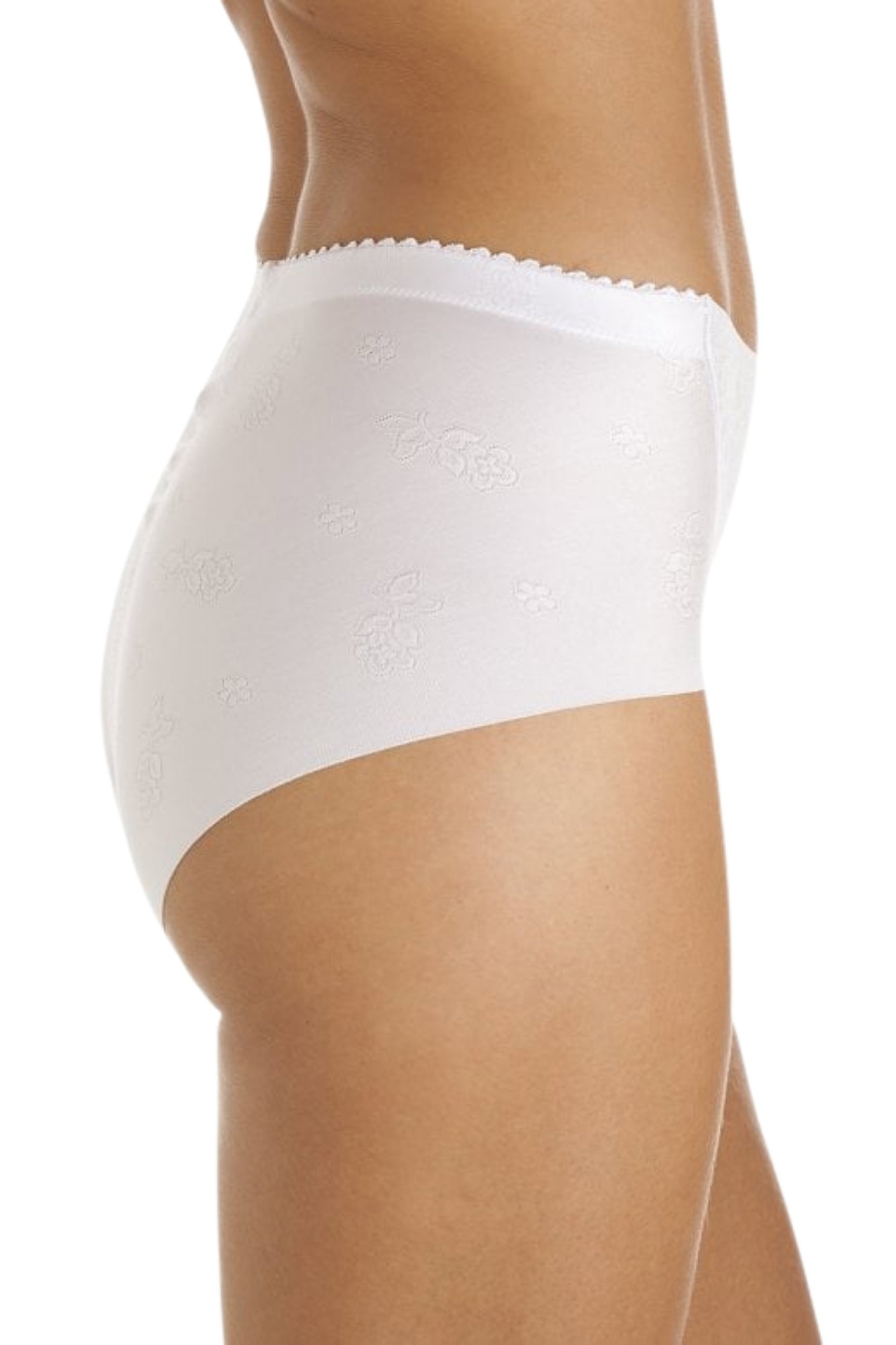 White 2 Pack High Waist Control Briefs, Image 2 of 3