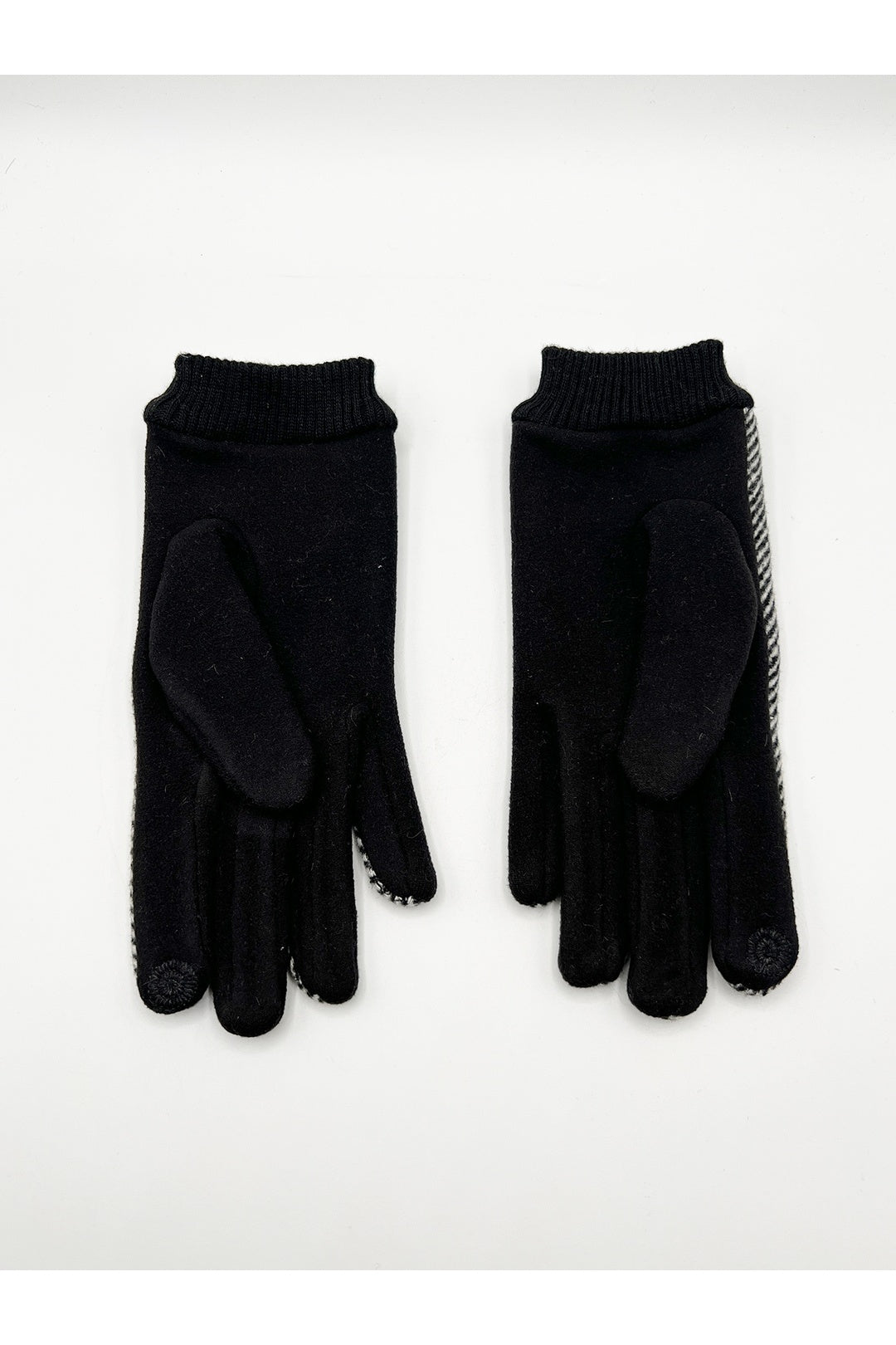 Black Herringbone Gloves, Image 5 of 5