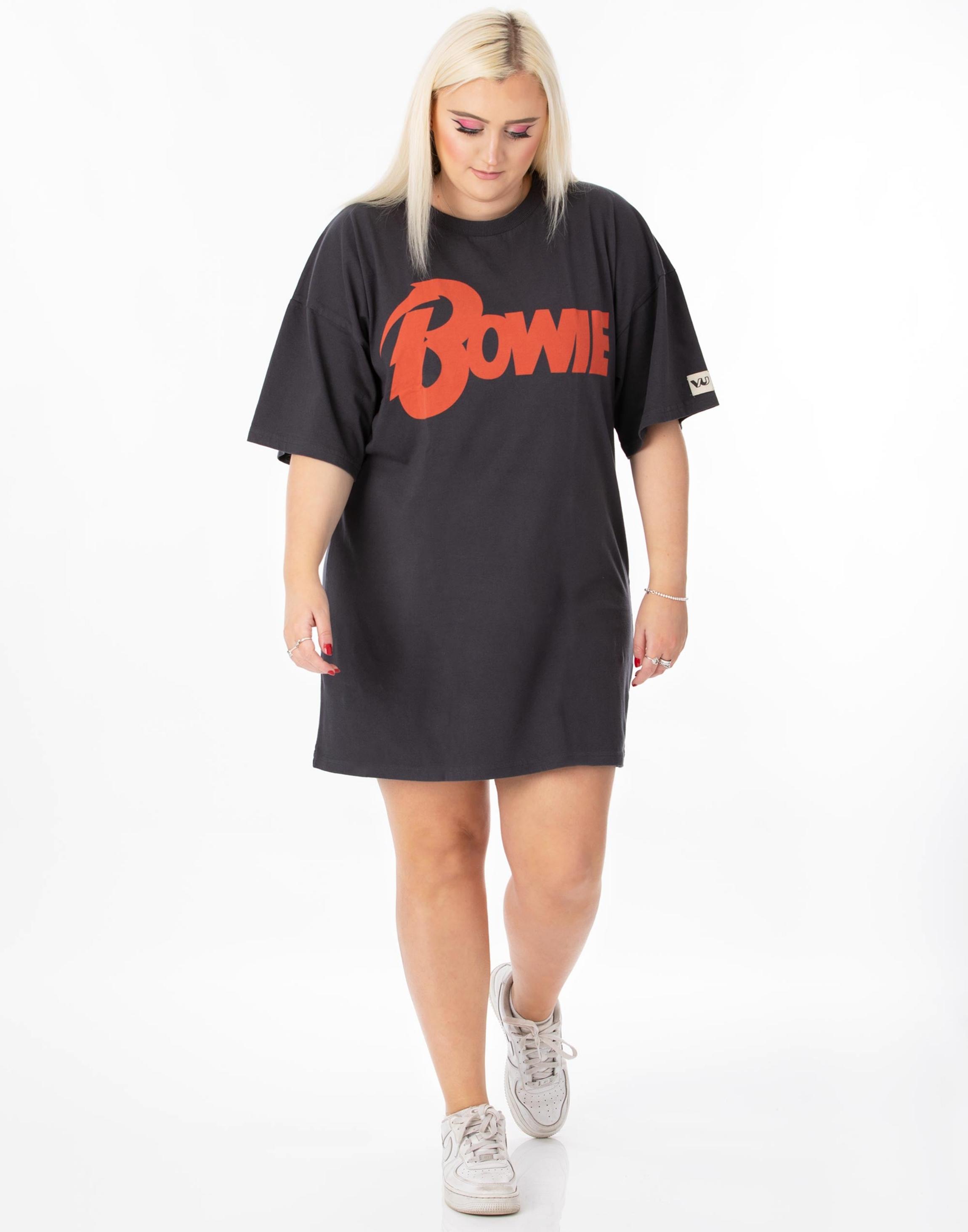 Grey David Bowie Oversized Short Sleeved T-Shirt, Image 2 of 6