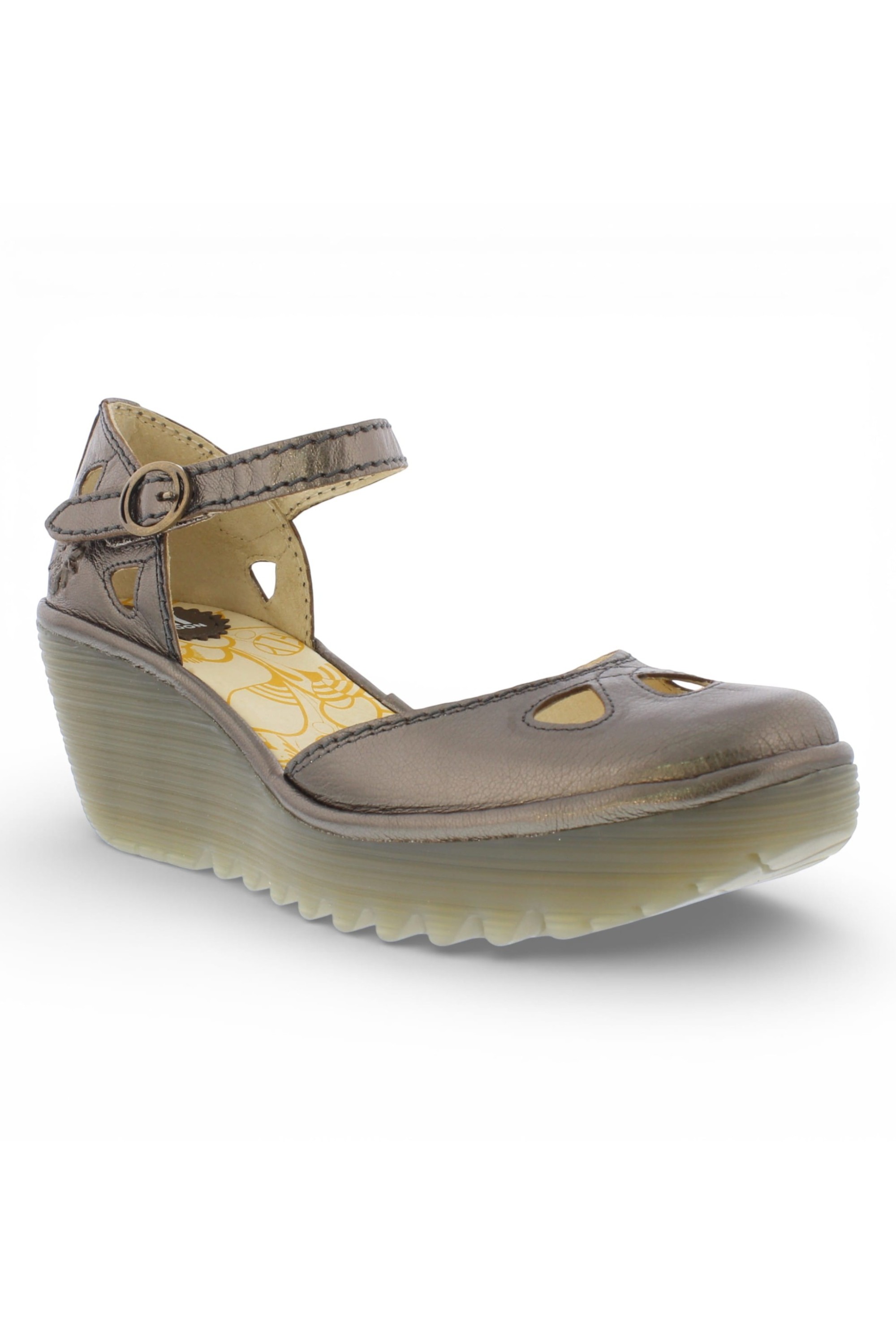 Brown Womens Contemporary Wedge Sandals -Yuna, Image 2 of 8