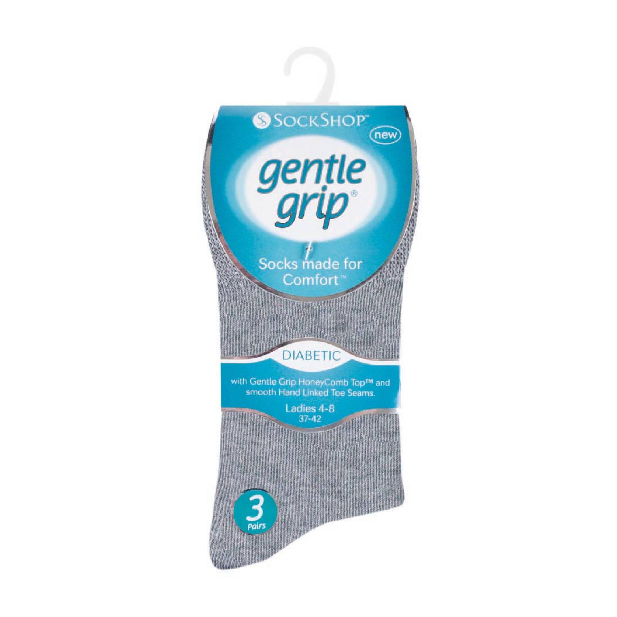 Grey 6 Pairs Diabetic Socks, Image 5 of 5