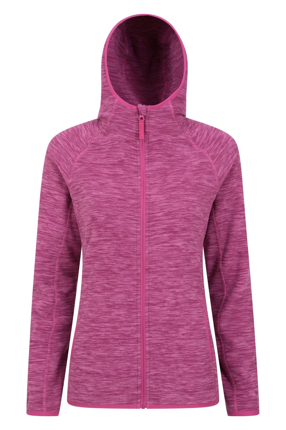 Raspberry Lleyn II Melange Full Zip Hoodie, Image 1 of 4