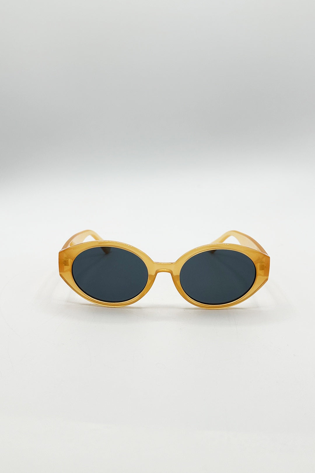 Yellow Oval Plastic Frame Sunglasses, Image 1 of 6