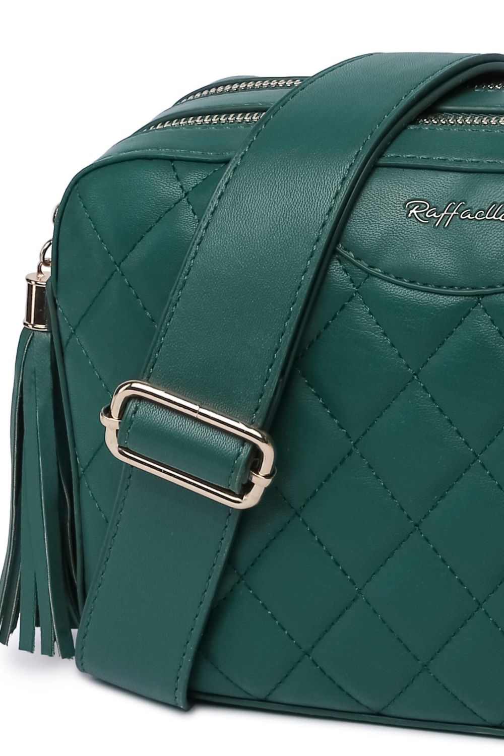 Green Quilted Cross Body Camera Bag, Image 2 of 2