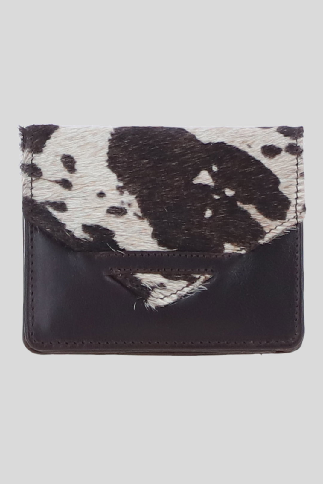 Brown Hair-On Hide Accent RFID Protected Real Leather Purse, Image 1 of 3