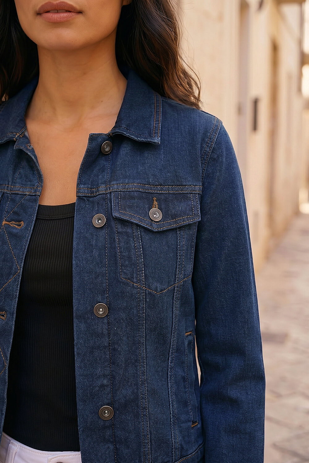 Indigo Classic Cotton Denim Jacket, Image 5 of 4