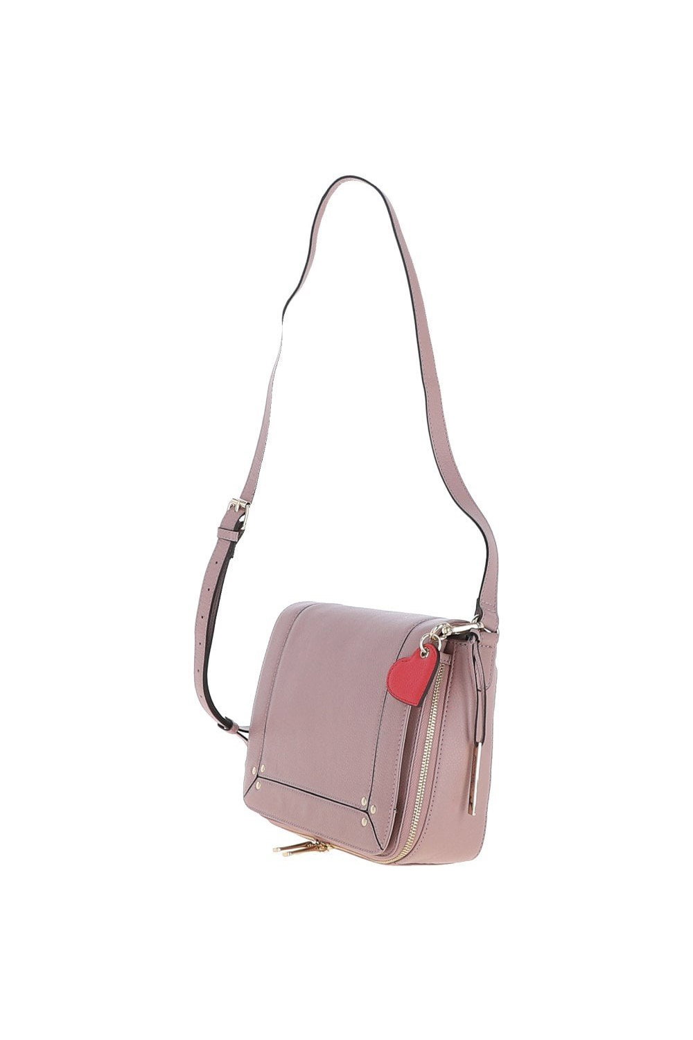 Pink 'Tsanta' Flap Over Real Leather Shoulder Bag, Image 2 of 4
