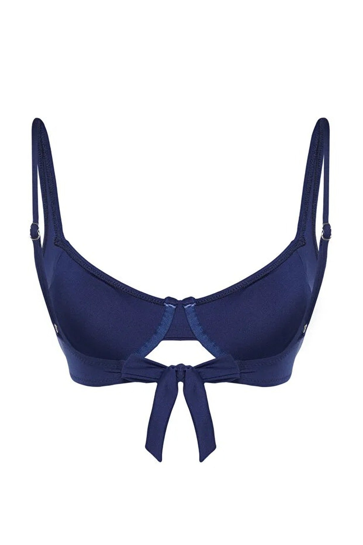 Navy Padded Balconette Bikini Top, Image 4 of 5